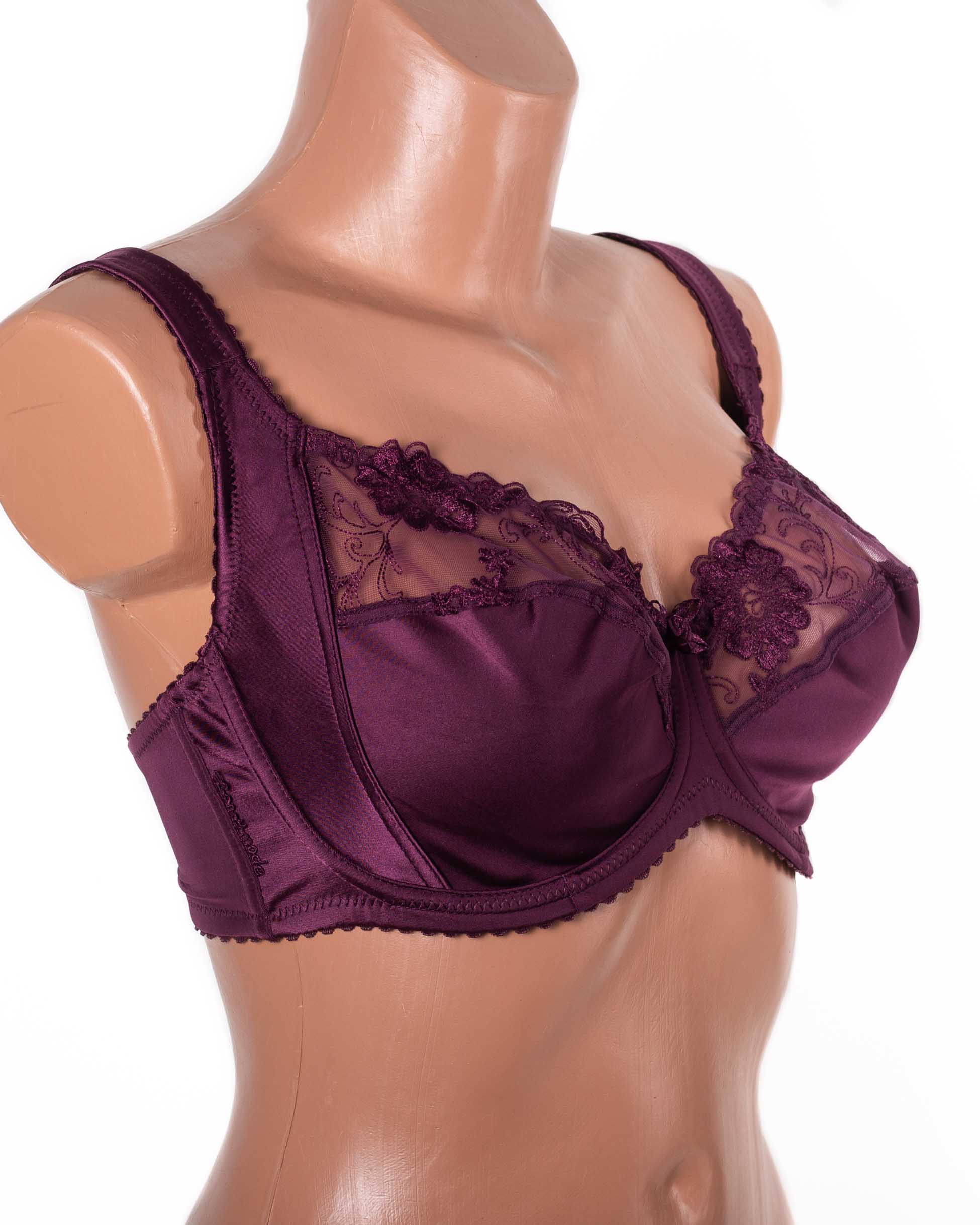 Бюстгальтер без поролона  з вишивкою Lanny mode 11775 марсала 11775-7