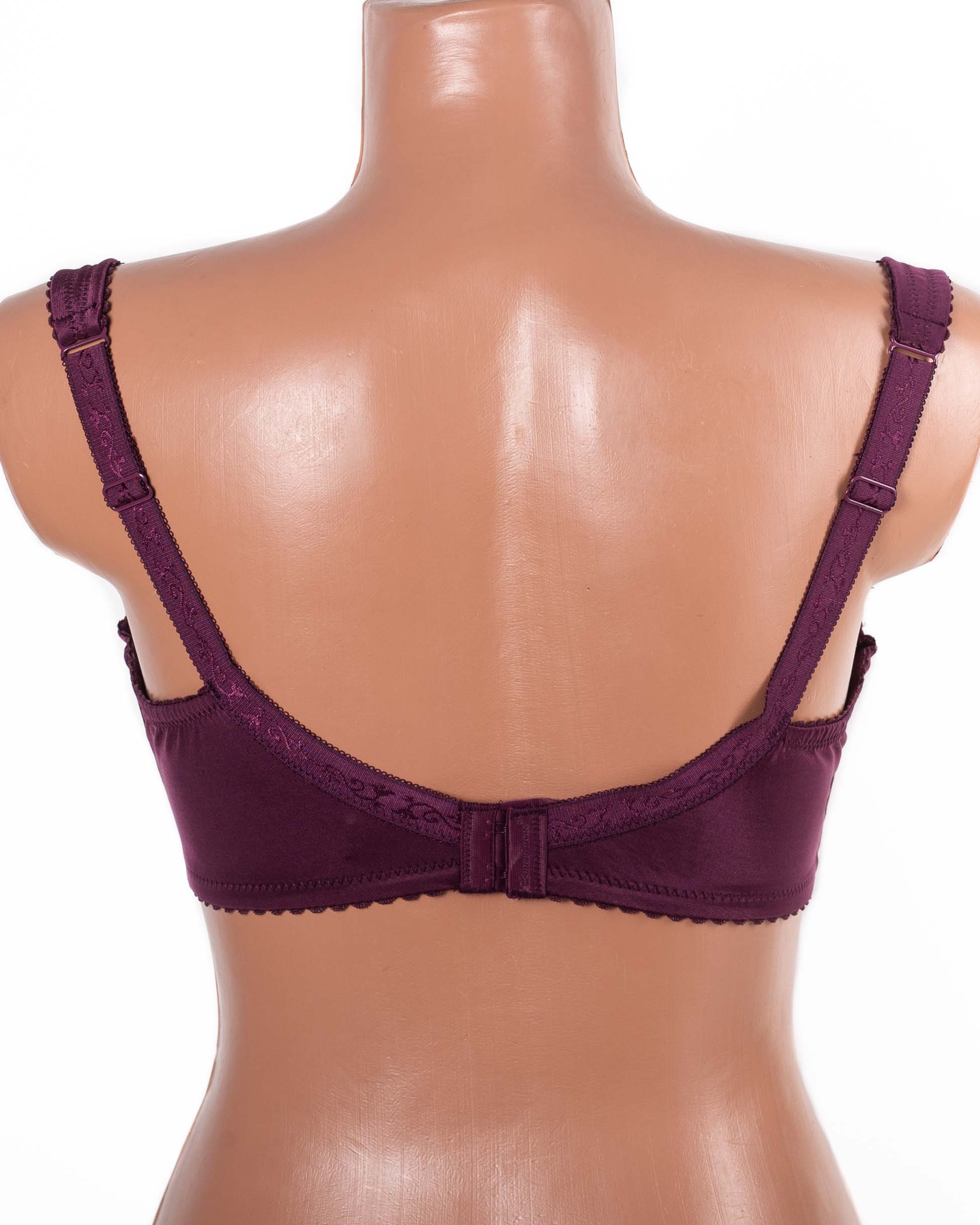 Бюстгальтер без поролона  з вишивкою Lanny mode 11775 марсала 11775-7