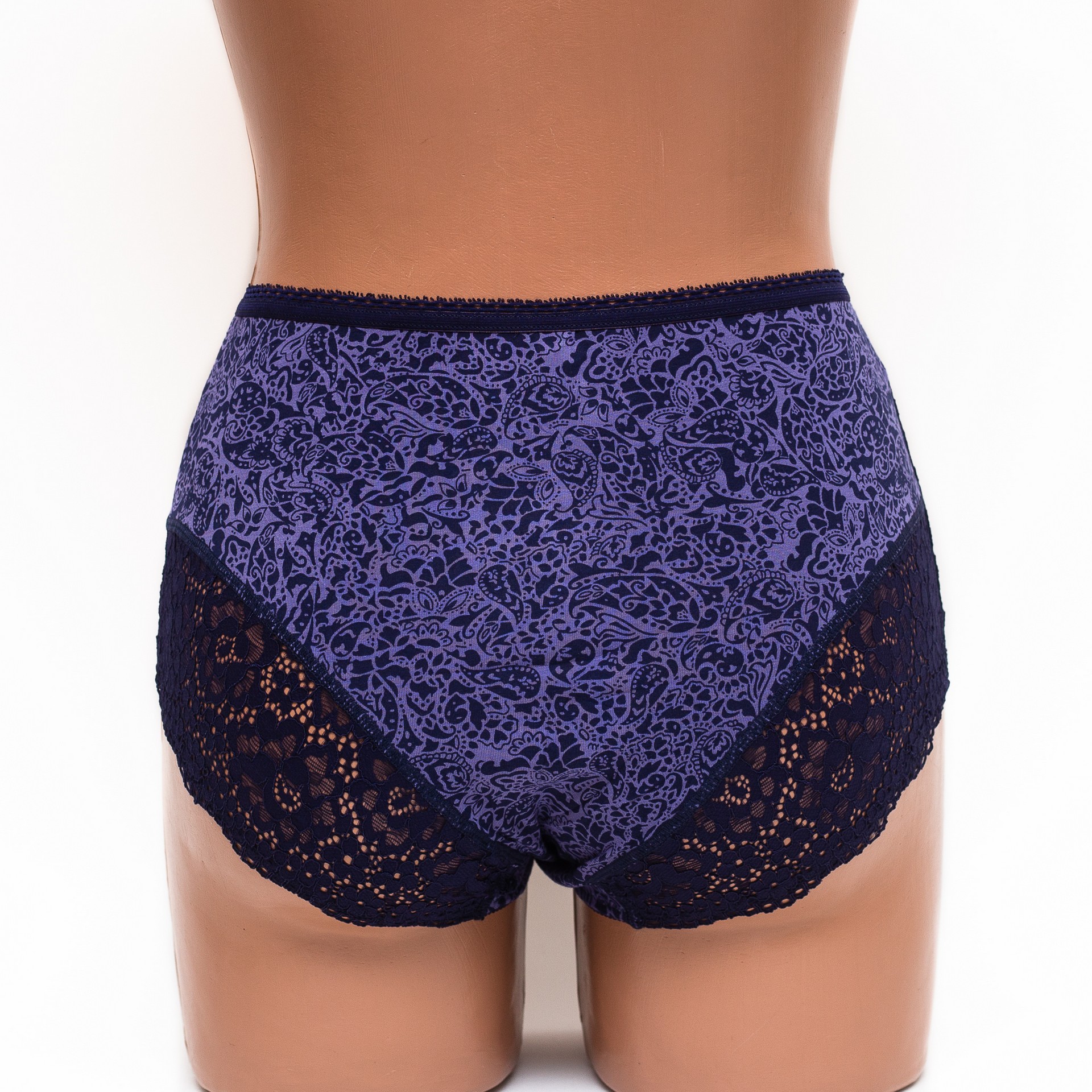 Жіночі бавовняні трусики високої посадки Lanny mode 55848 сині k3847-1 Жіночі бавовняні трусики високої посадки Lanny mode 55848 сині k3847-1