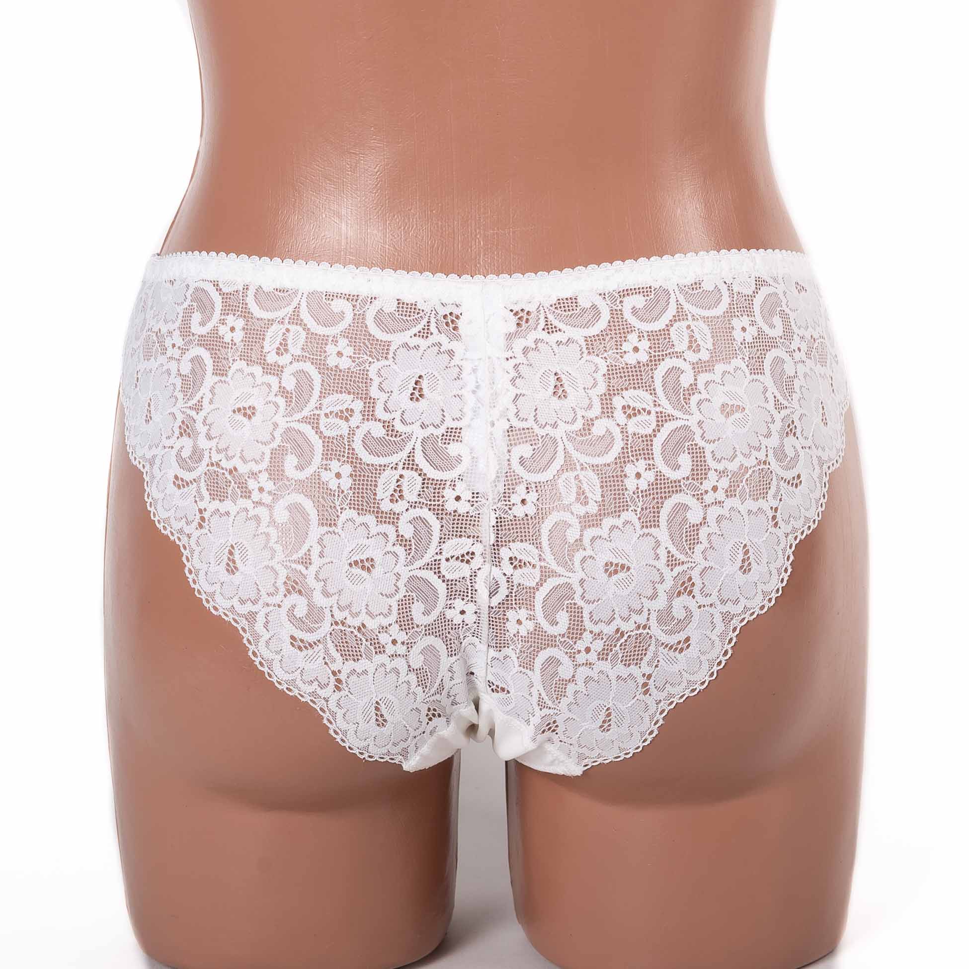 Трусики жіночі мереживні Anfen 3-470 молочні 3975-5