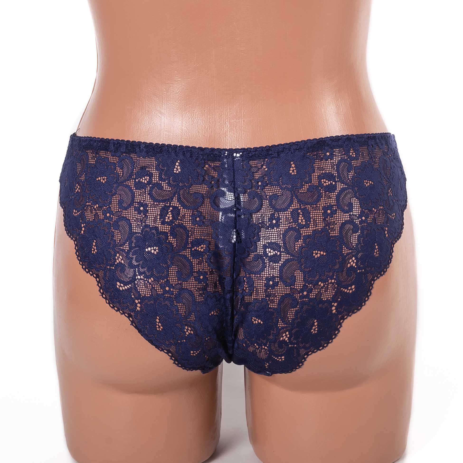 Трусики жіночі мереживні Anfen 3-470 сині 3975-6