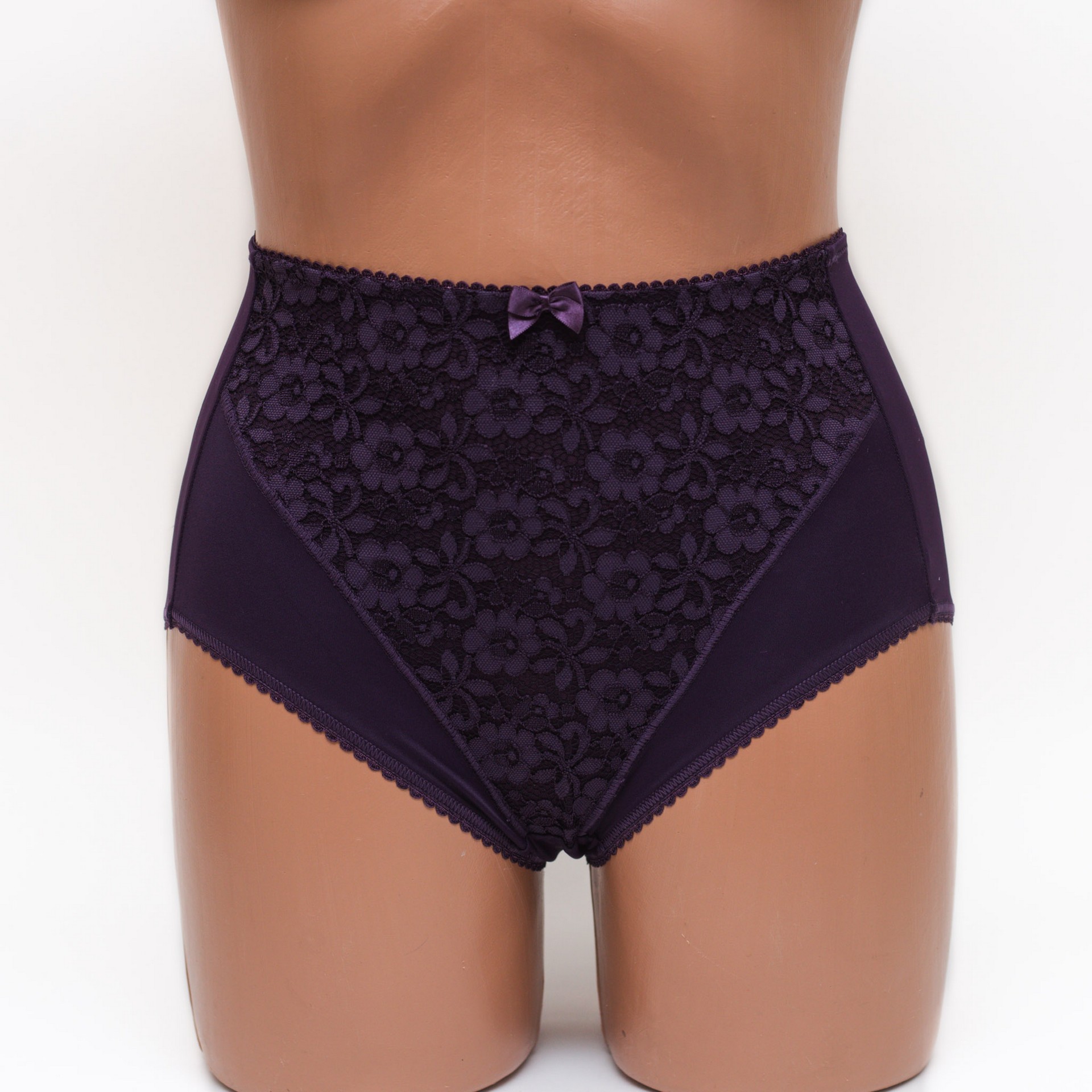 Жіночі трусики високої посадки з мереживом Anfen 5-308 фіолетові k3605-6 Жіночі трусики високої посадки з мереживом Anfen 5-308 фіолетові k3605-6