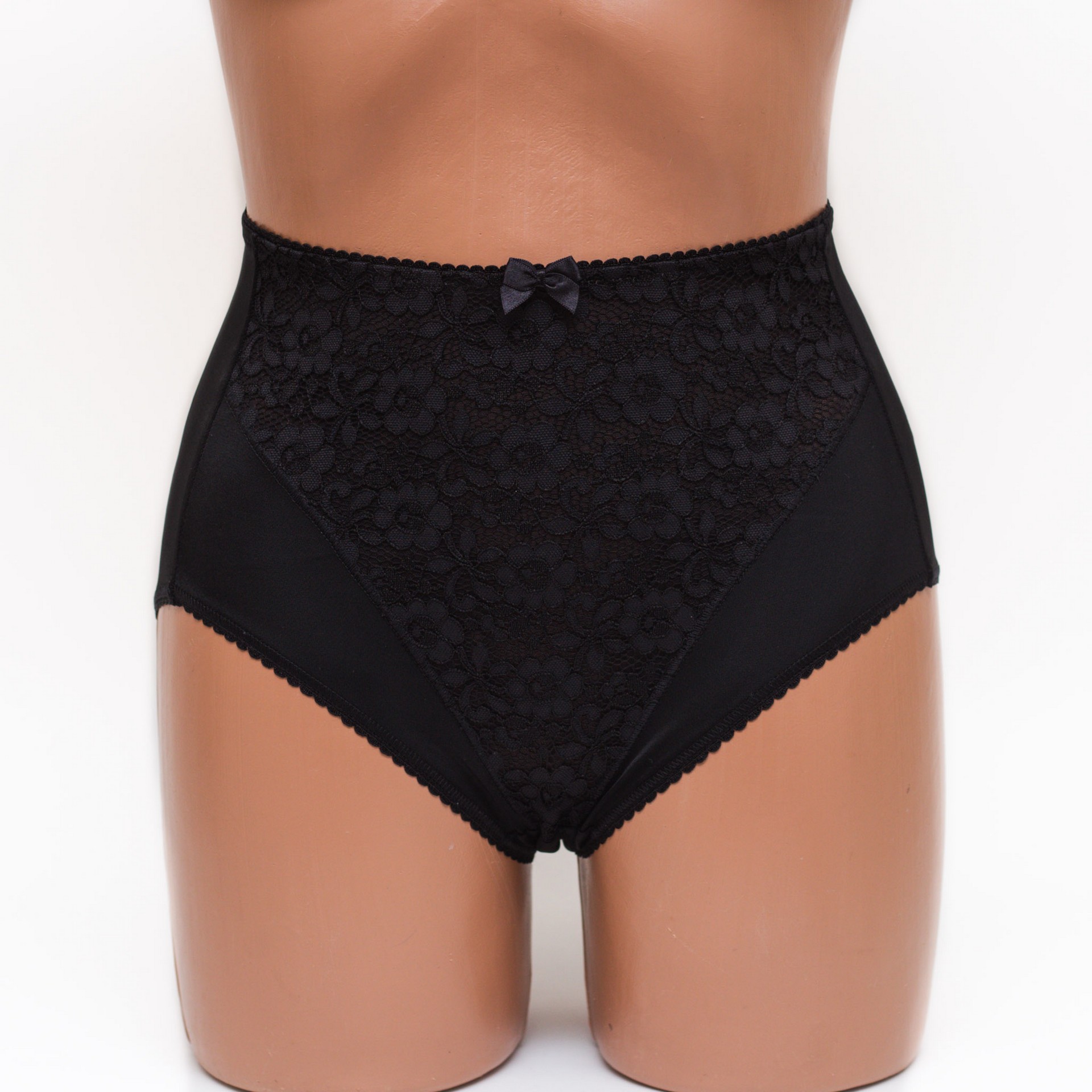 Жіночі трусики високої посадки з мереживом Anfen 5-308 чорні k3605-4 Жіночі трусики високої посадки з мереживом Anfen 5-308 чорні k3605-4