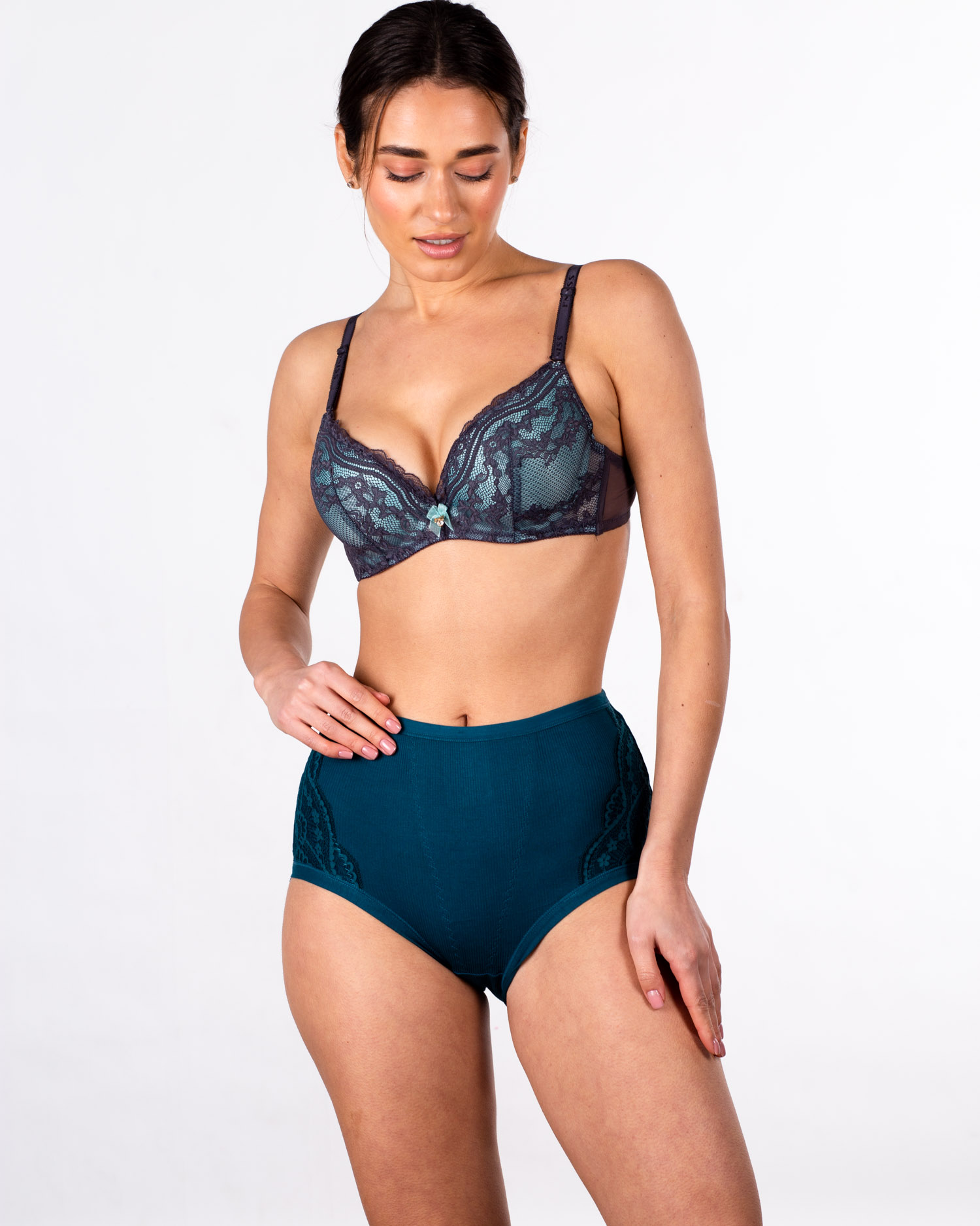 Трусики трикотаж рубчик Anttifu 3001 смарагдові 4220-7