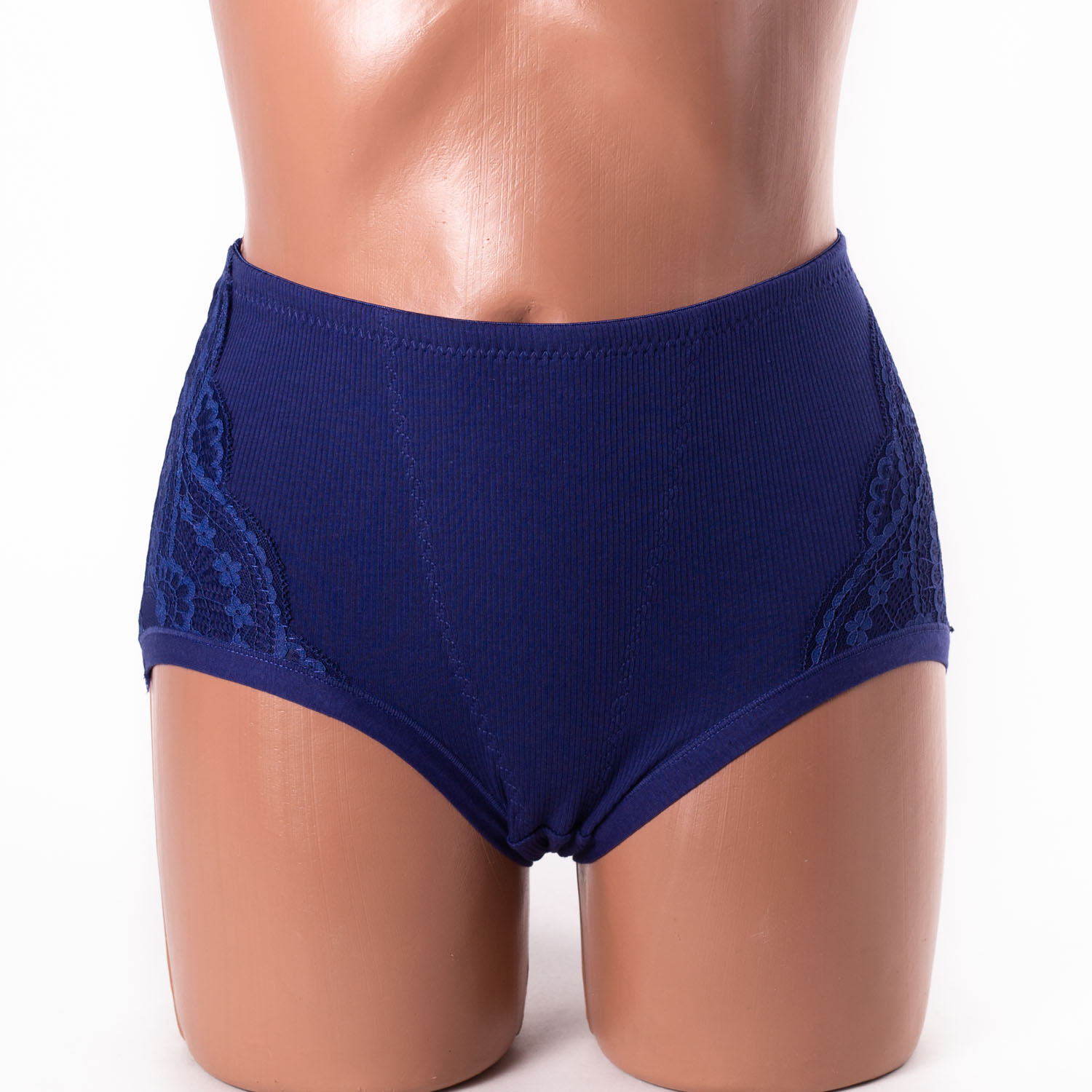 Трусики трикотаж рубчик Anttifu 3001 сині 4220-8