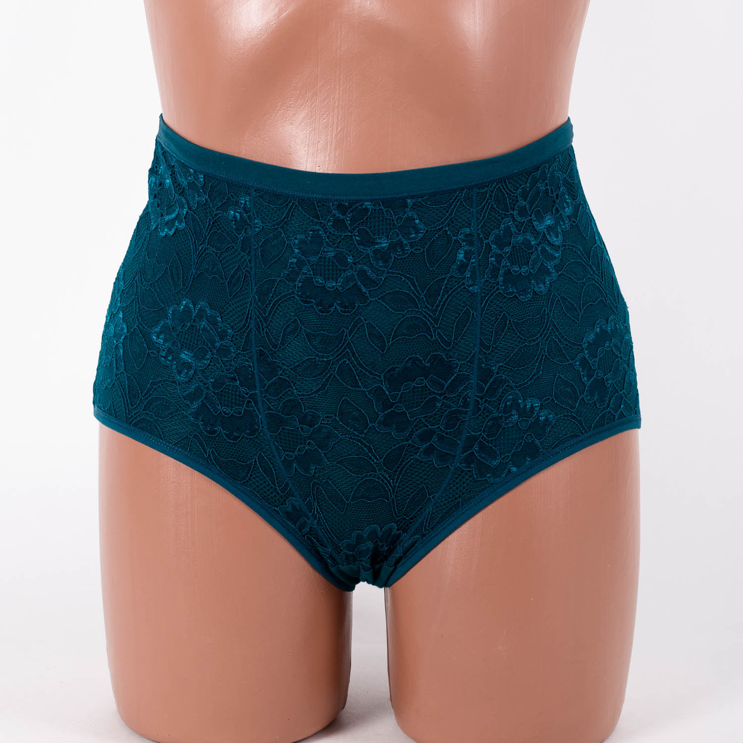 Жіночі бавовняні трусики високої посадки Anttifu 636 смарагдові k3836-11