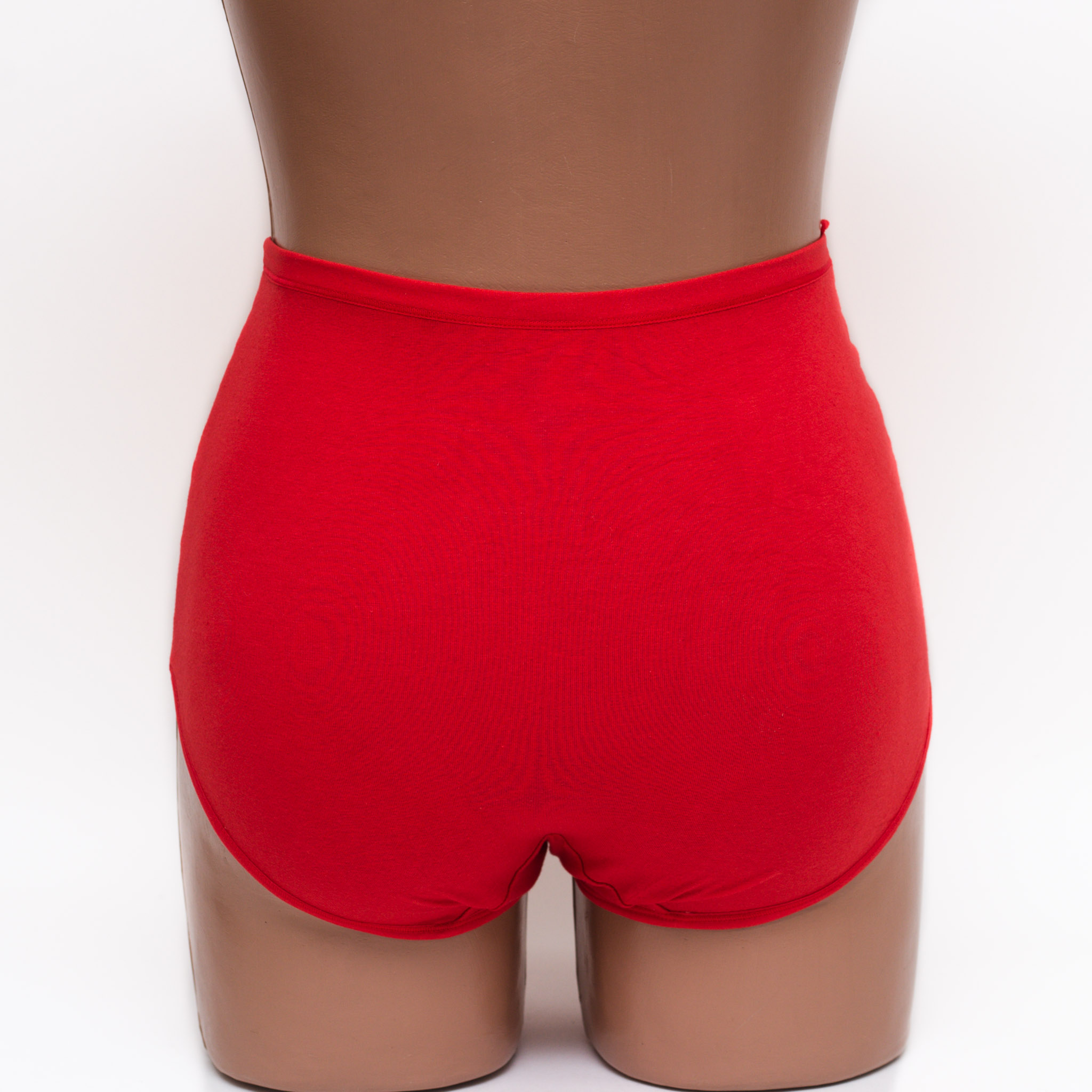 Жіночі бавовняні трусики високої посадки Anttifu 636 червоні k3836-1