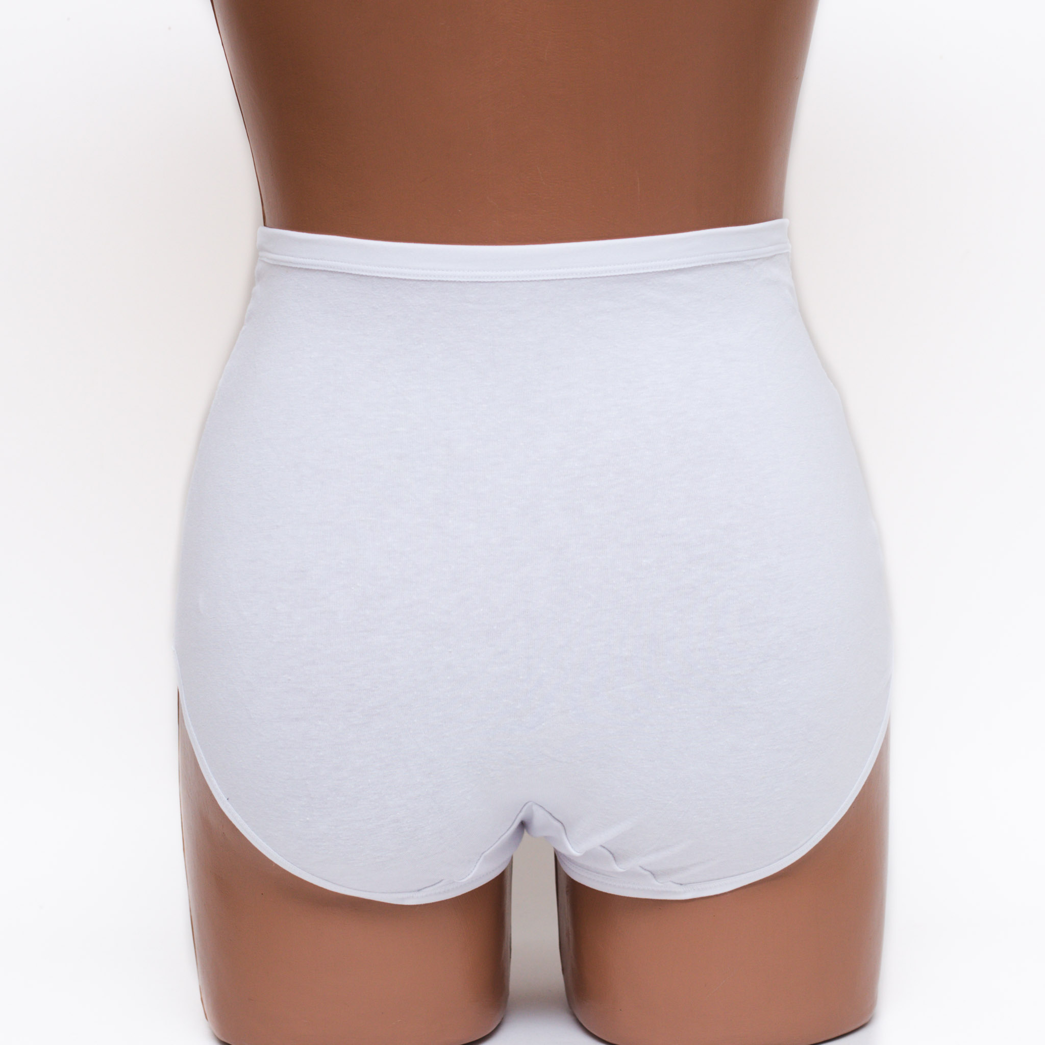 Женские хлопковые трусики высокой посадки Anttifu 636 белые k3836-5