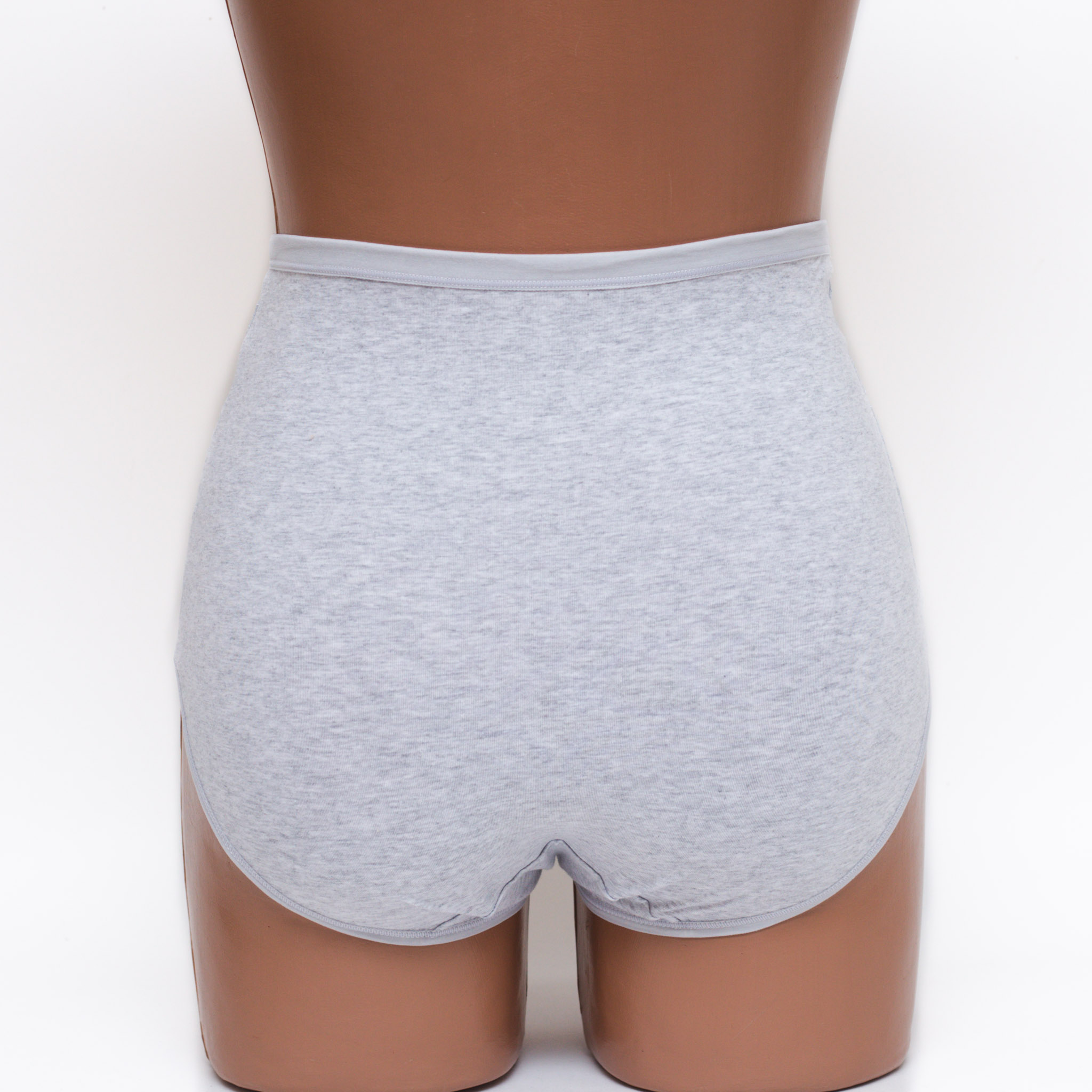 Женские хлопковые трусики высокой посадки Anttifu 636 серые k3836-6