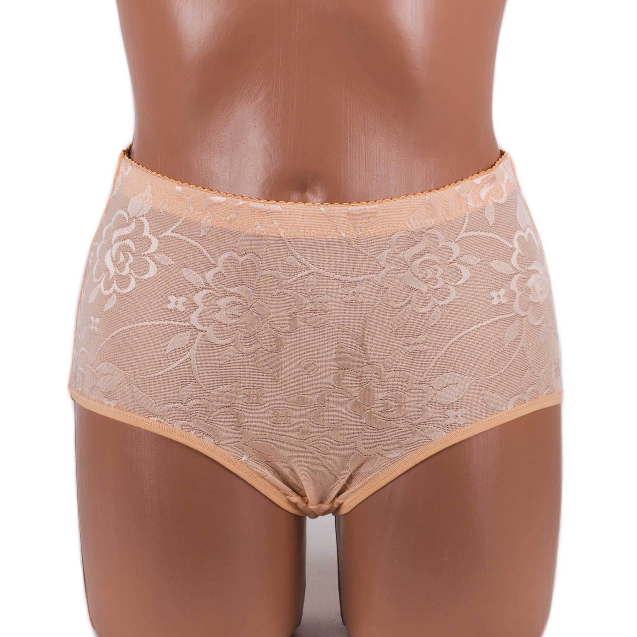 Жіночі бавовняні трусики із мереживом Anttifu 646 бежеві 4174-7