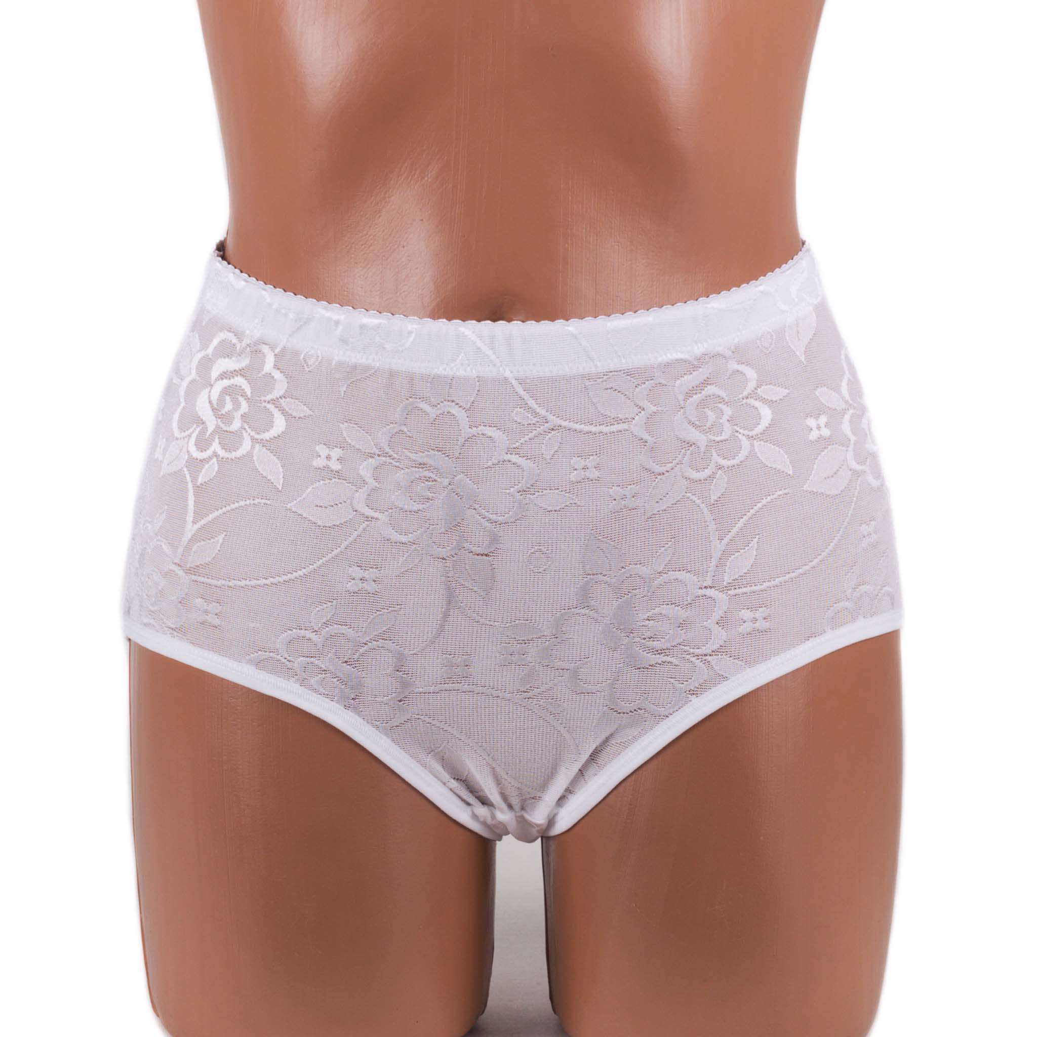 Жіночі бавовняні трусики із мереживом Anttifu 646 білі 4174-5