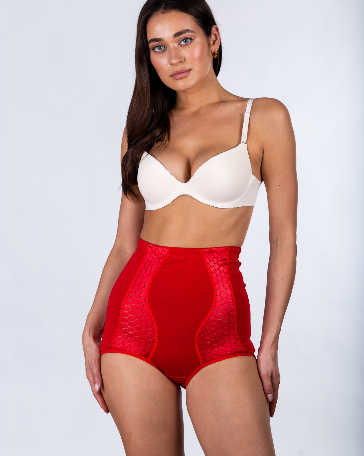 Коригуючі труси-утяжка бавовна Anttifu 6597 червоні 7062-4