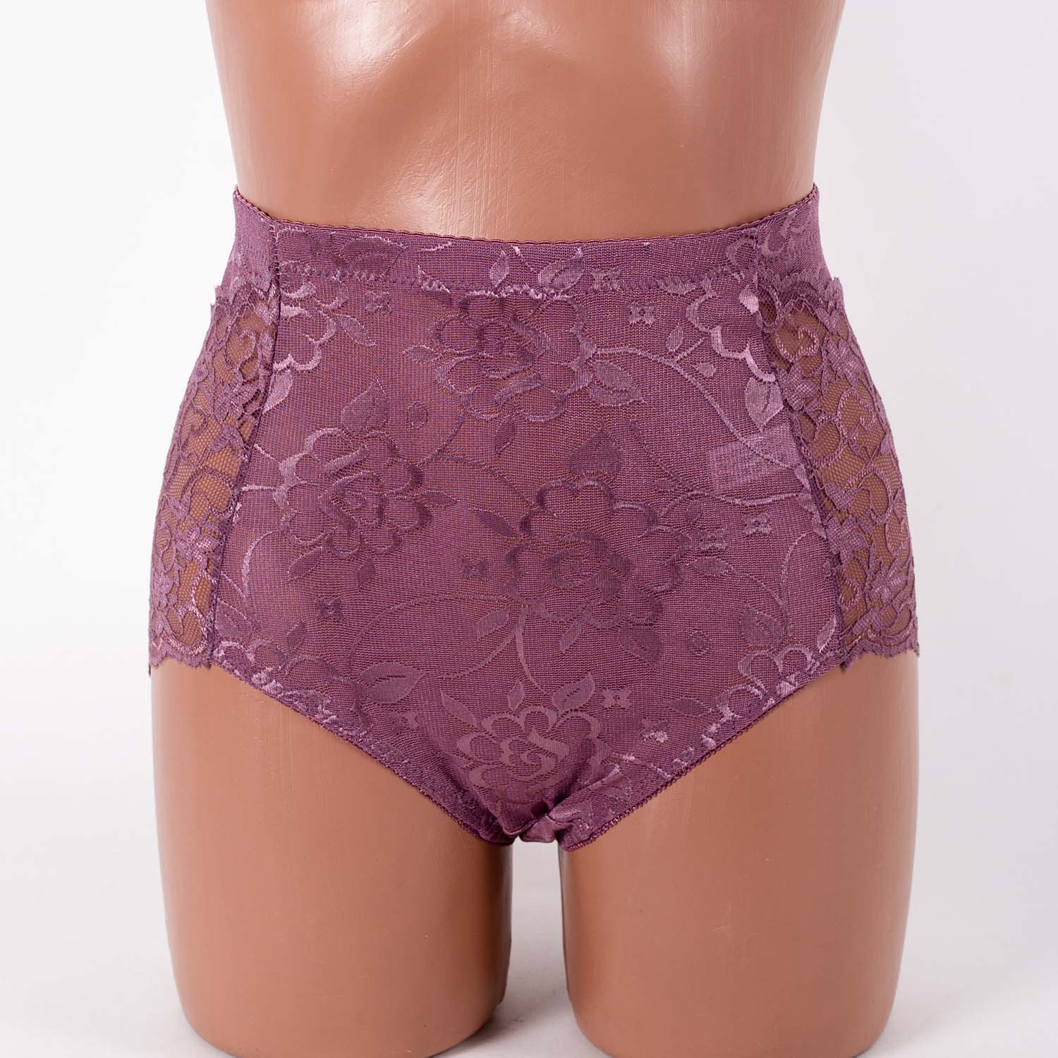 Трусики жіночі мереживні завищена посадка Anttifu 676 мокко 4267-5