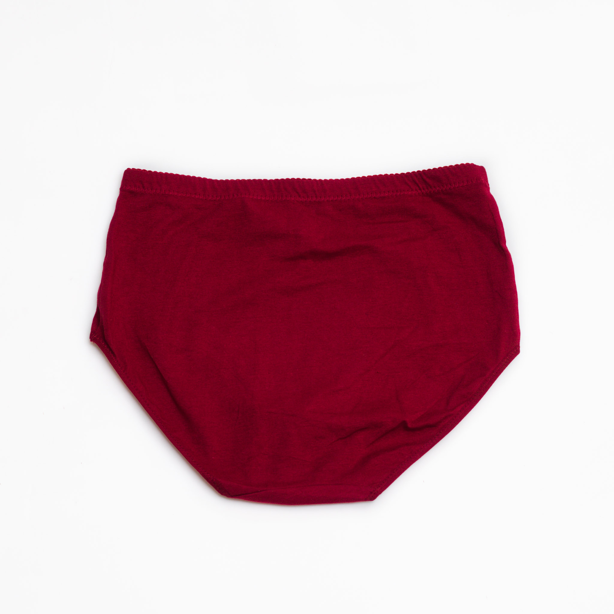 Женские хлопковые трусики высокой посадки Anttifu 7766 бордовые k3732-1