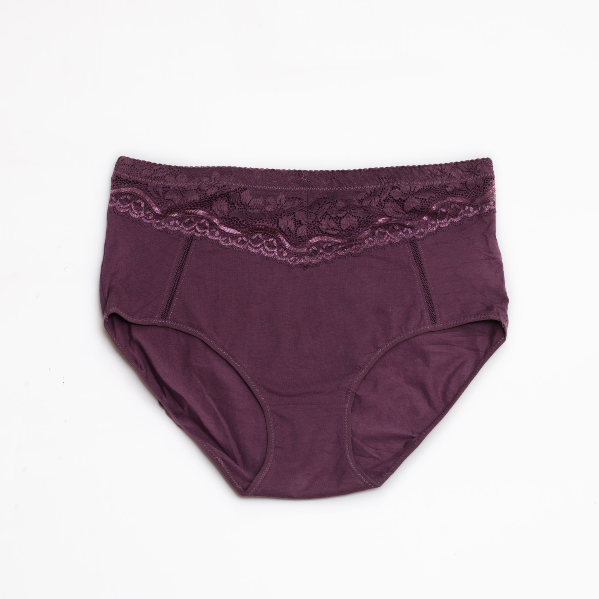 Женские хлопковые трусики высокой посадки Anttifu 7766 мокко k3732-2