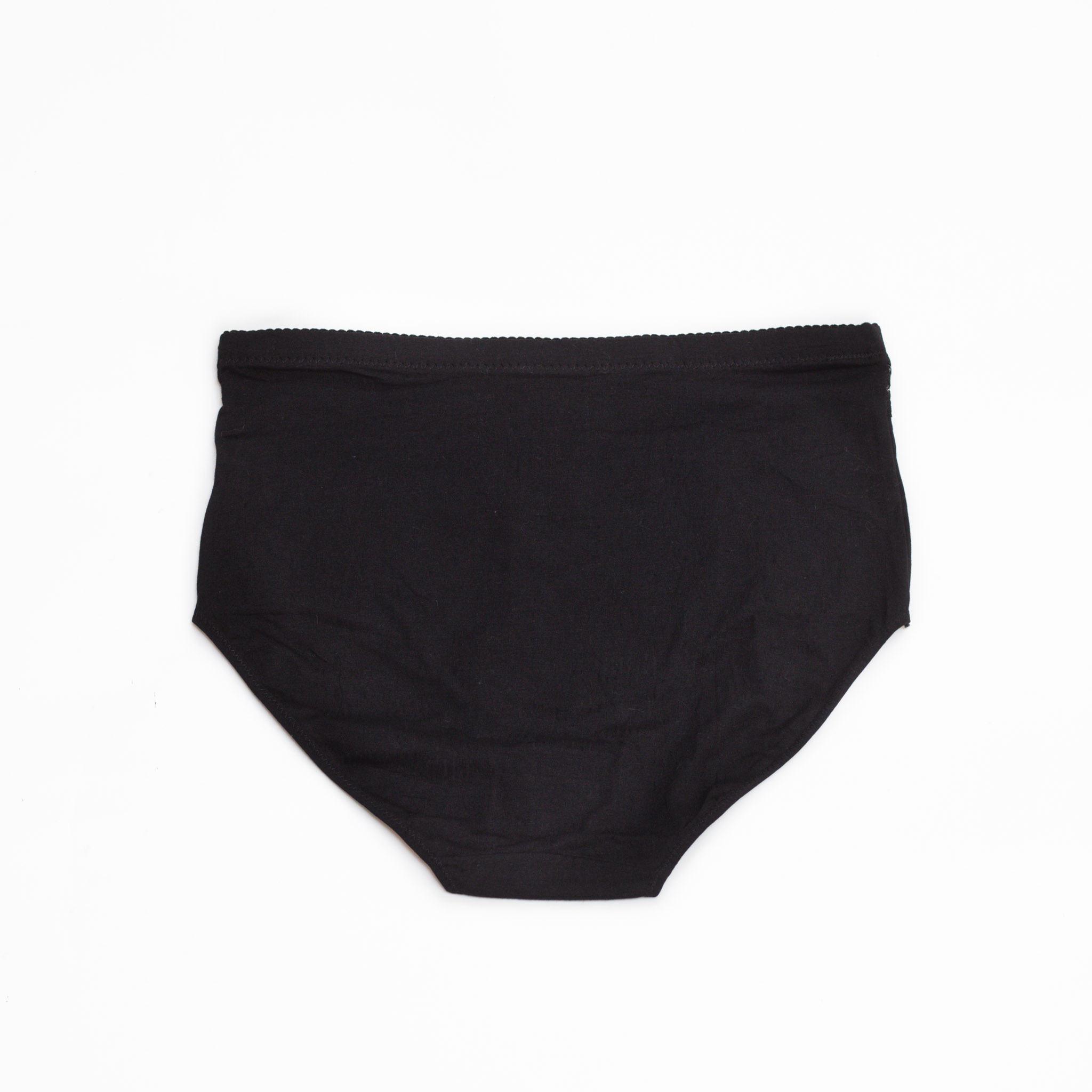 Женские хлопковые трусики высокой посадки Anttifu 7766 черные k3732-5