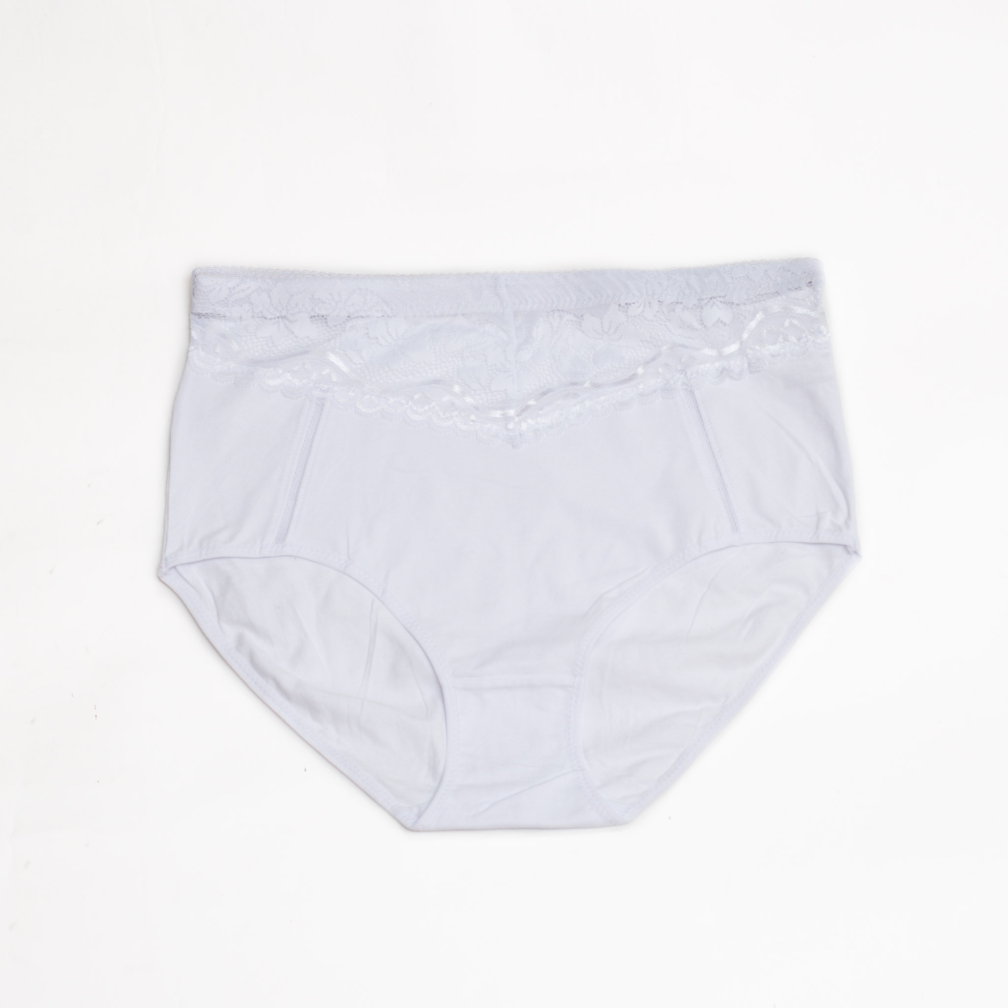 Женские хлопковые трусики высокой посадки Anttifu 7766 белые k3732-3