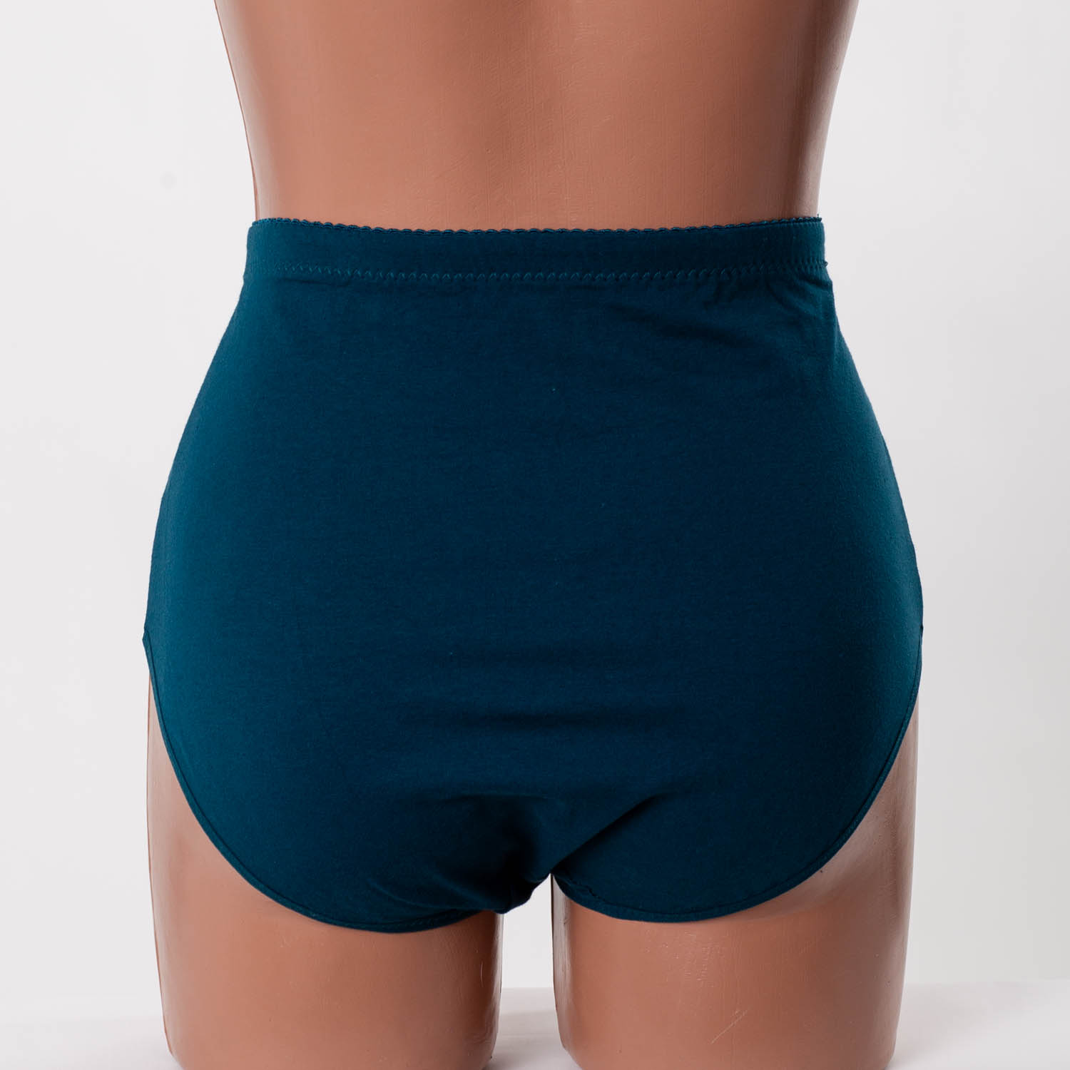 Жіночі бавовняні трусики високої посадки Anttifu 7766 смарагдові k3732-9