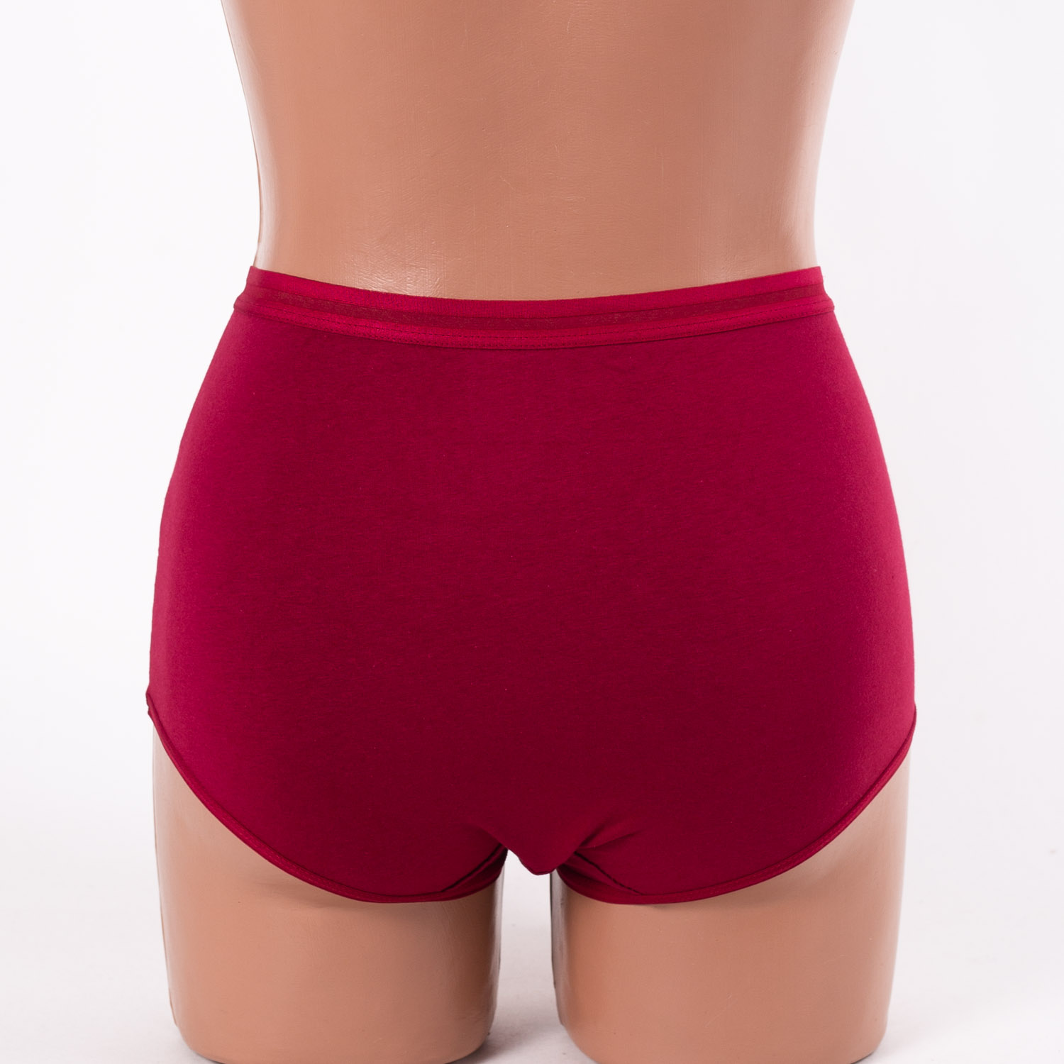 Жіночі труси бавовна підвищеної посадки Anttifu 9263 бордові 4256-1