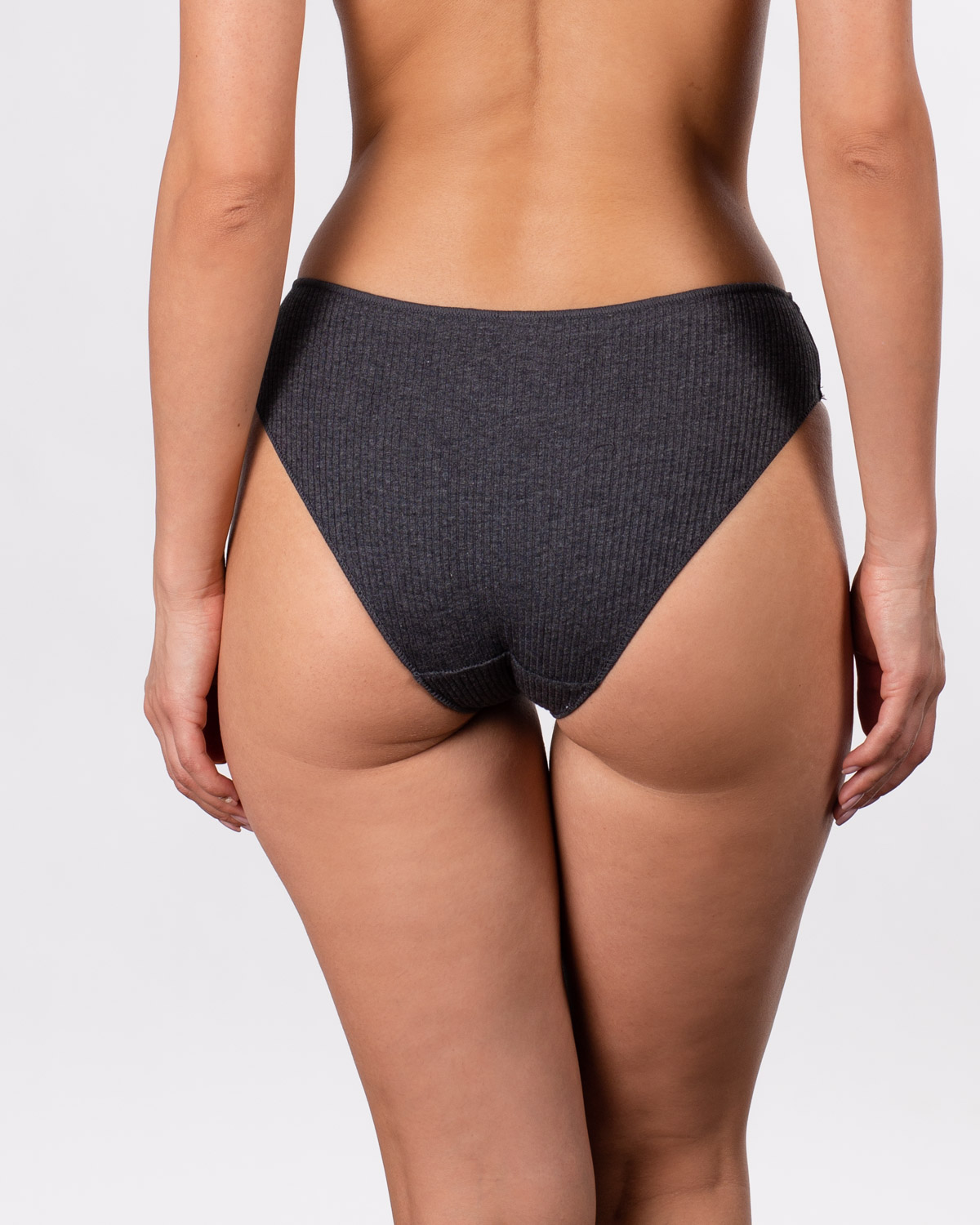 Бавовняні трусики в рубчик Dyana 9145 сірі 4199-2