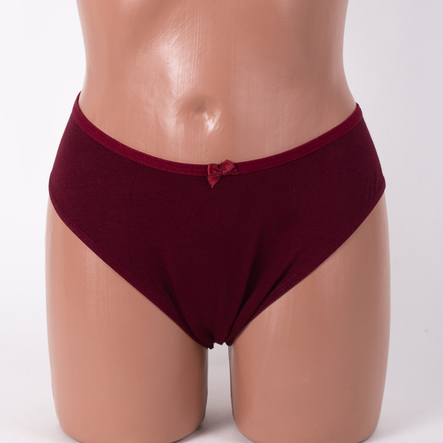 Трусики жіночі бразиліана бавовна ER and DO темно-бордові k3401-15