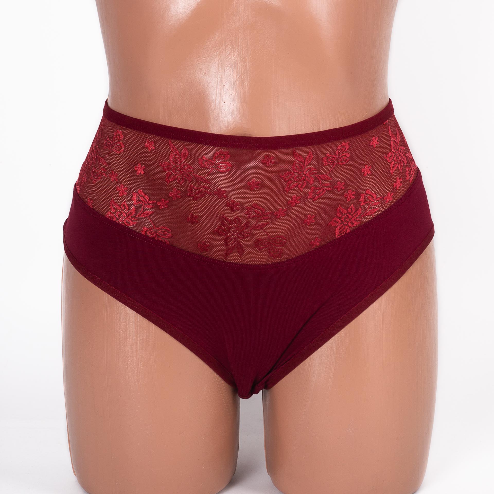 Трусики жіночі бавовна ER and DO бордові 3939-3