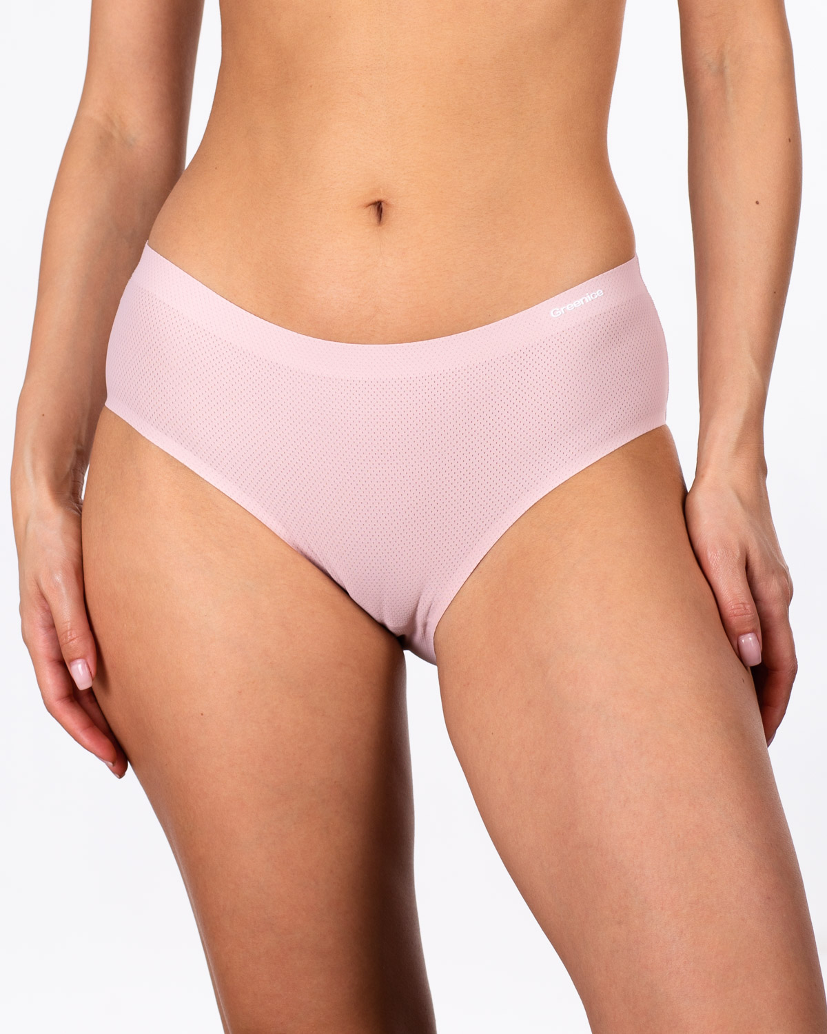 Жіночі безшовні трусики з перфорацією Greenice 1026 пудра 4197-4