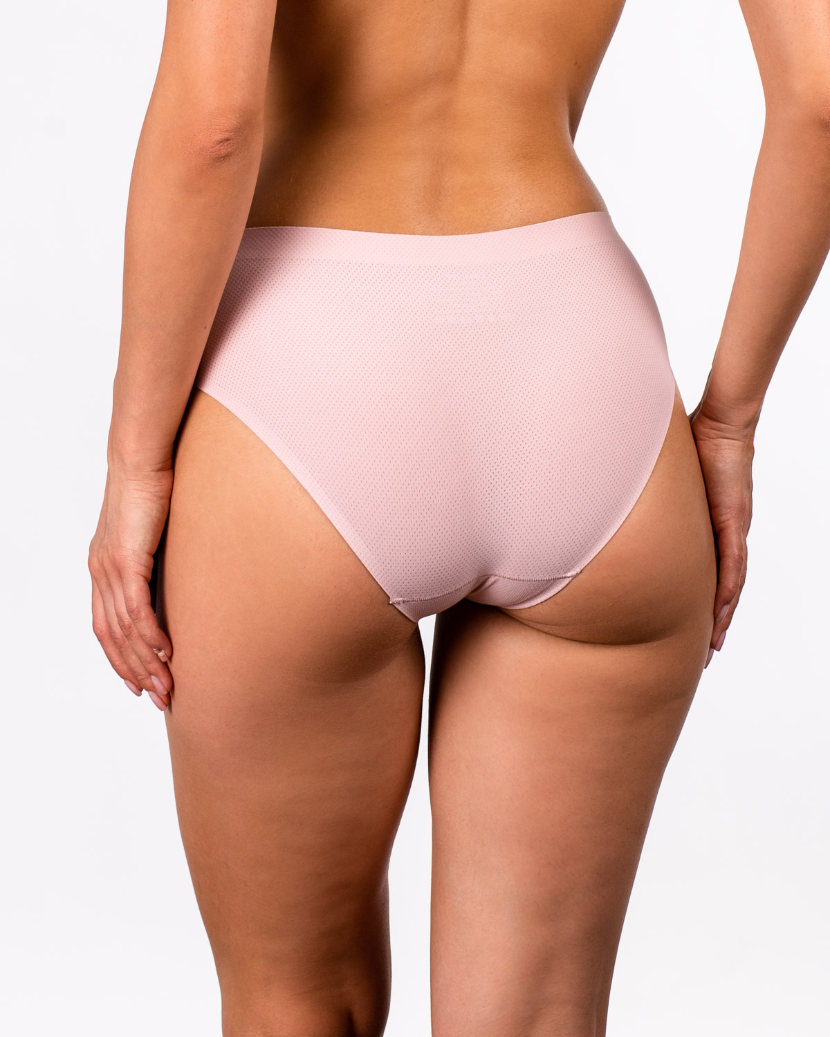 Жіночі безшовні трусики з перфорацією Greenice 1026 пудра 4197-4