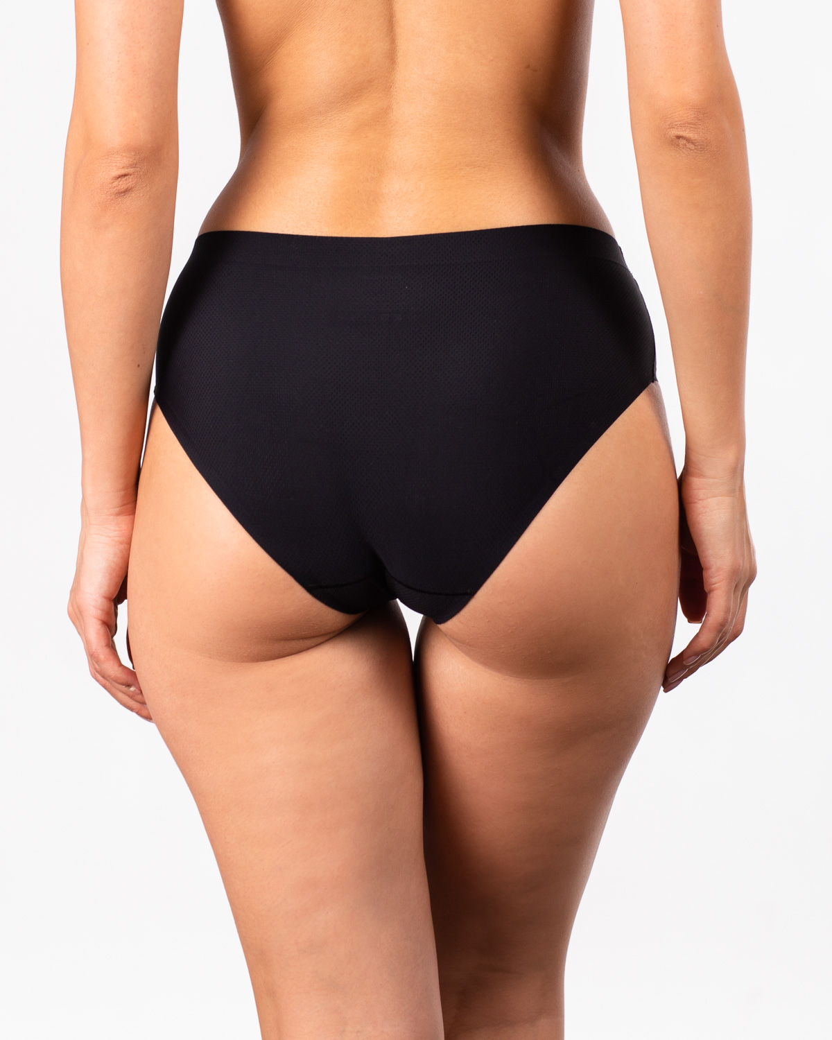 Жіночі безшовні трусики з перфорацією Greenice 1026 чорні 4197-1