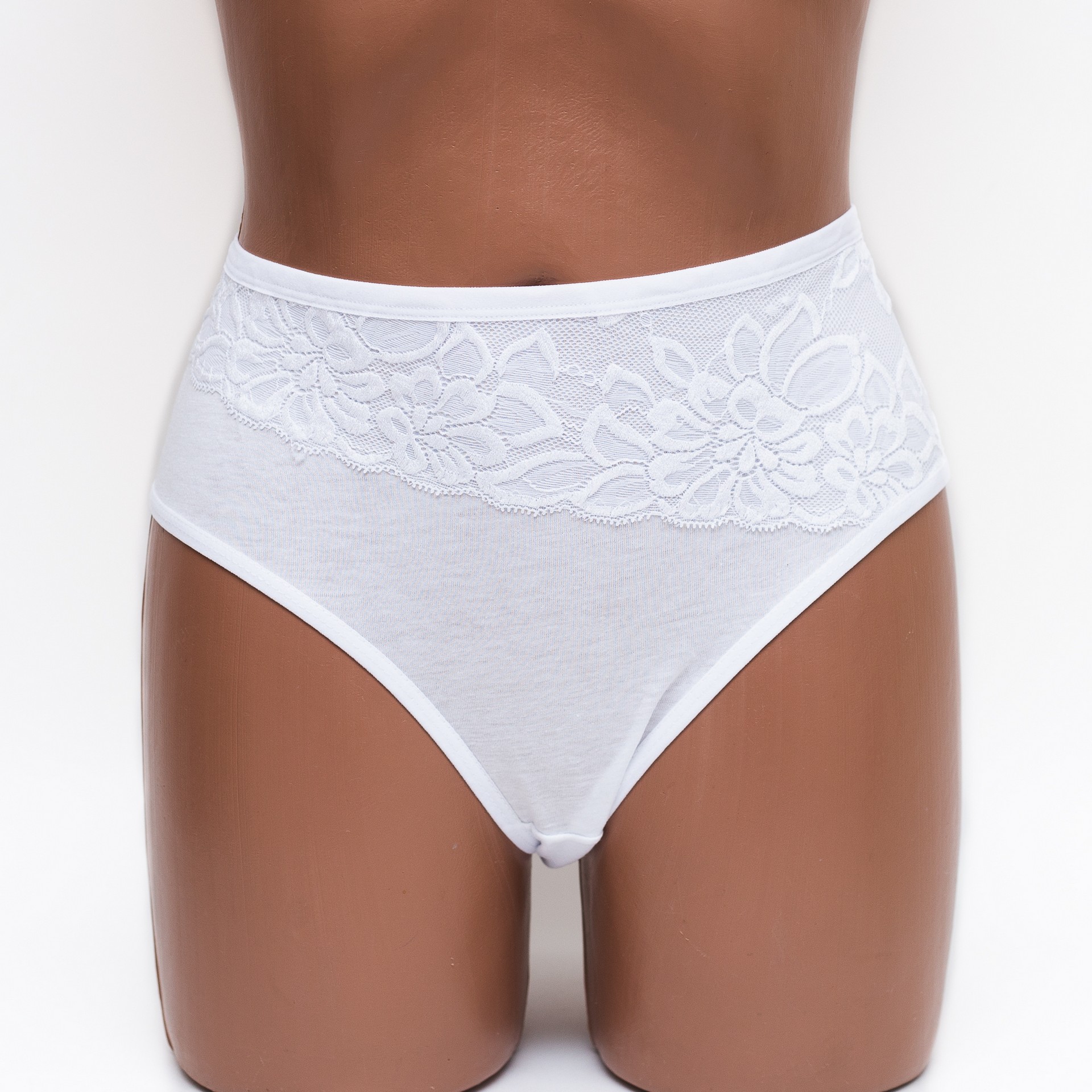 Трусики жіночі сліп бавовна з мереживом MDL 4003 білі k3449-4 Трусики жіночі сліп бавовна з мереживом MDL 4003 білі k3449-4