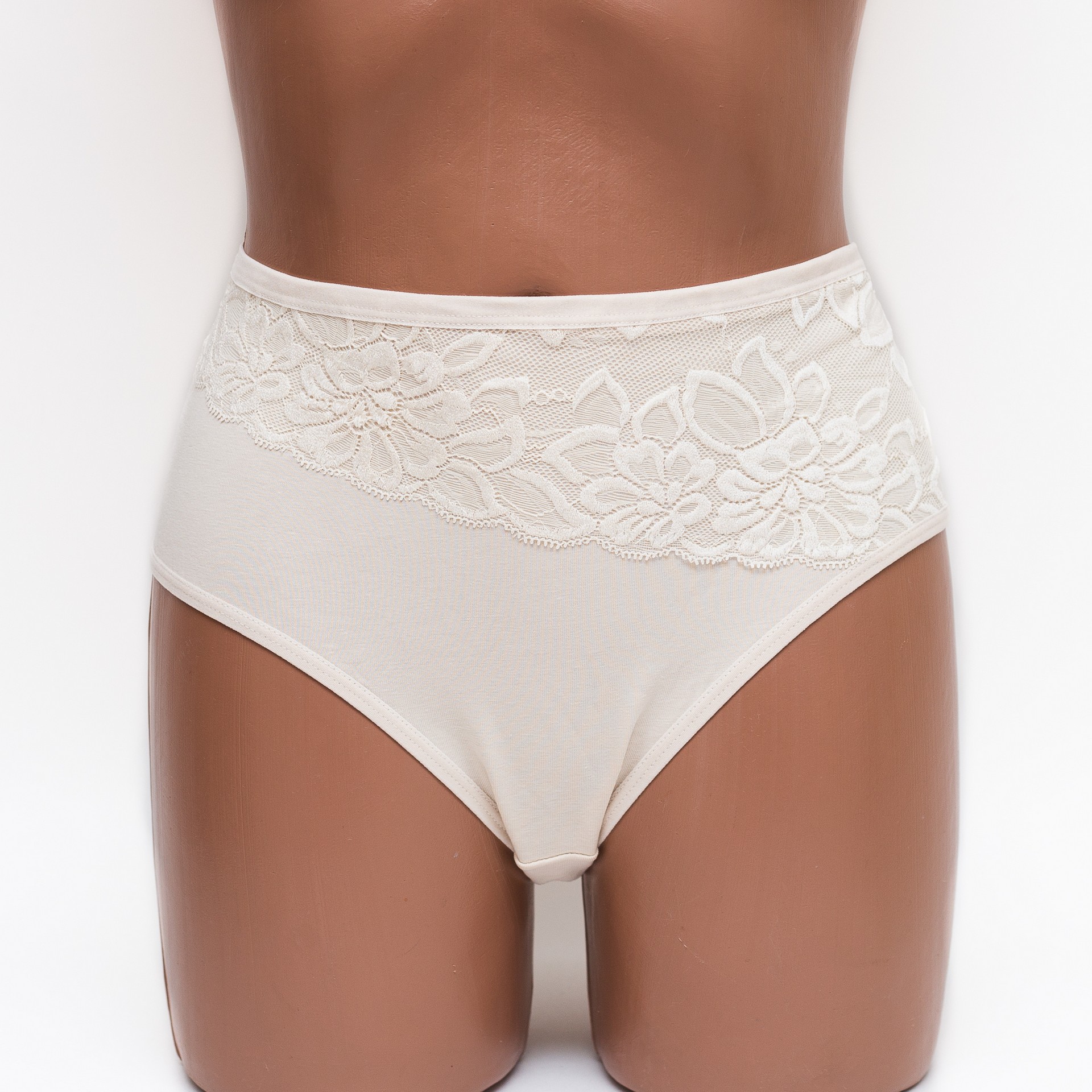 Трусики жіночі сліп бавовна з мереживом MDL 4003 кавові k3449-14