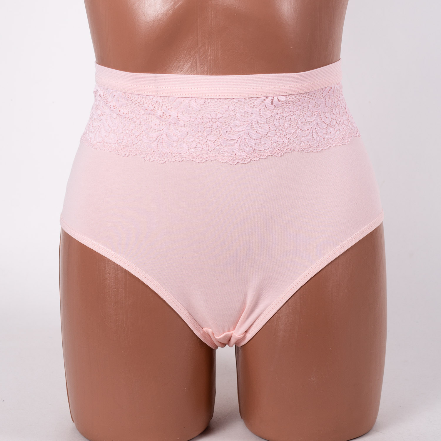 Трусы хлопковые с кружевом MDL 4330 пудра 4248-6
