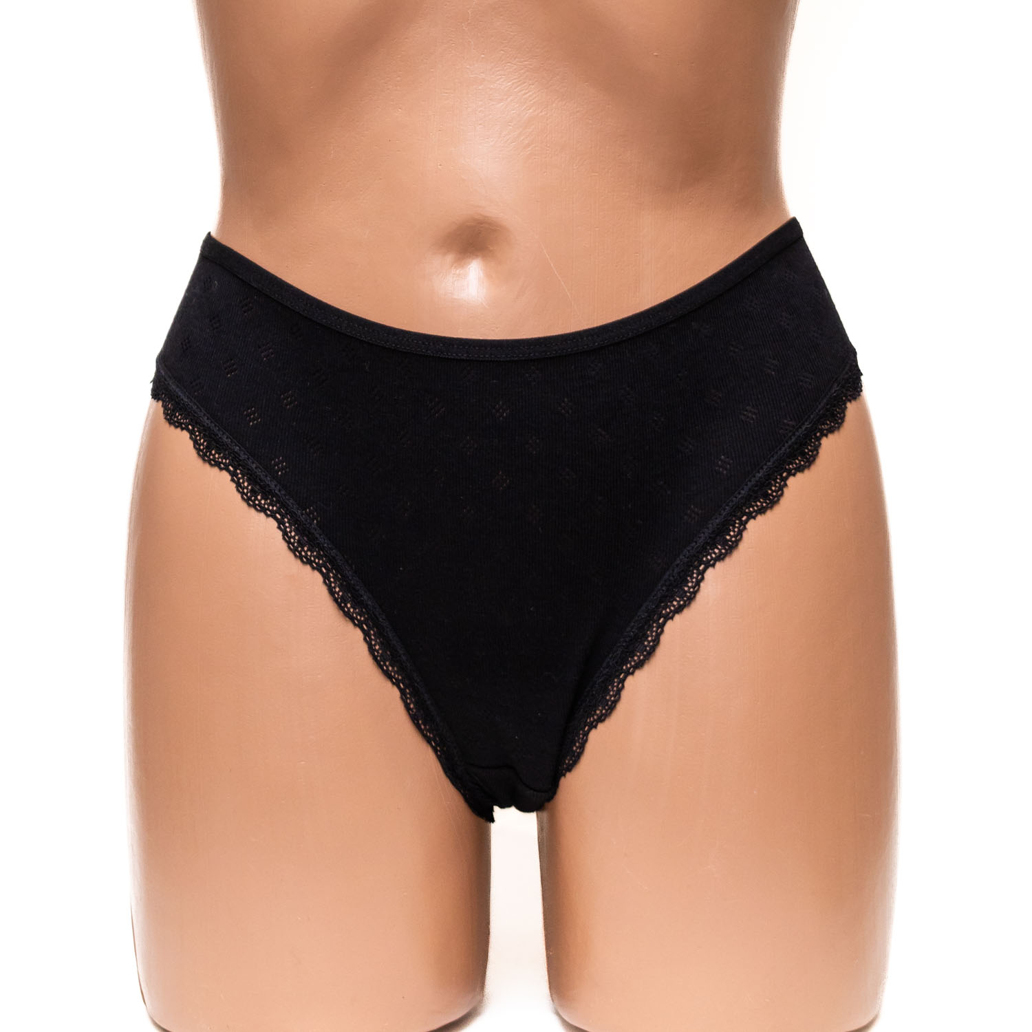 Жіночі труси бавовняні Wiwi чорні 4445-1