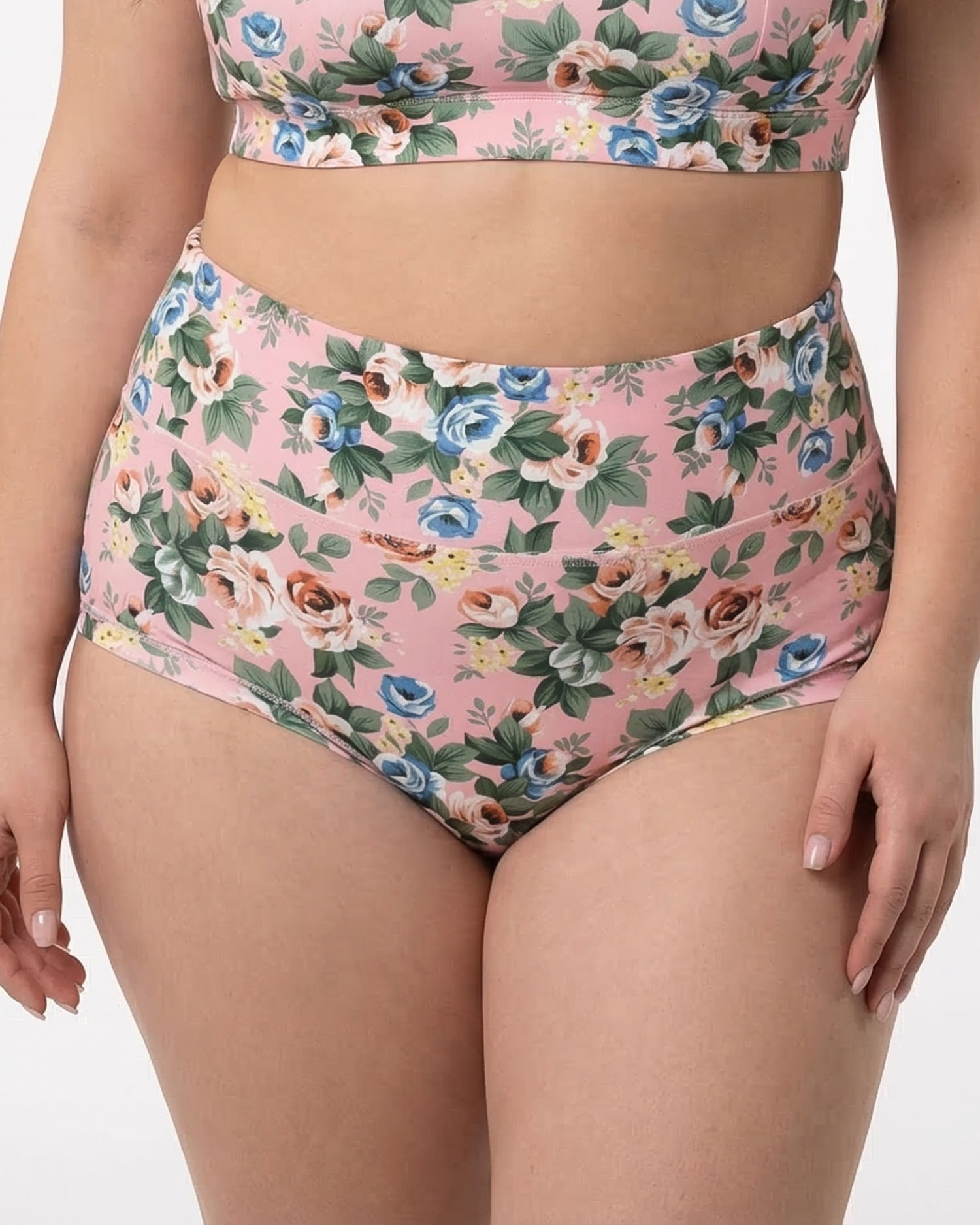 Жіночі труси завищеної посадки мікрофібра Wiwi рожеві 4467-2