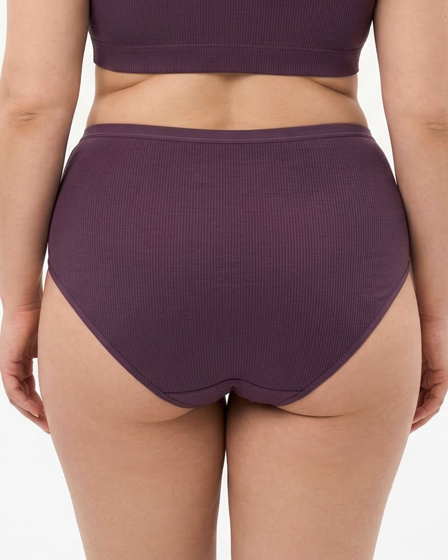 Жіночі труси завищеної посадки трикотаж-рубчик Wiwi 5203 фіолетові 4468-4