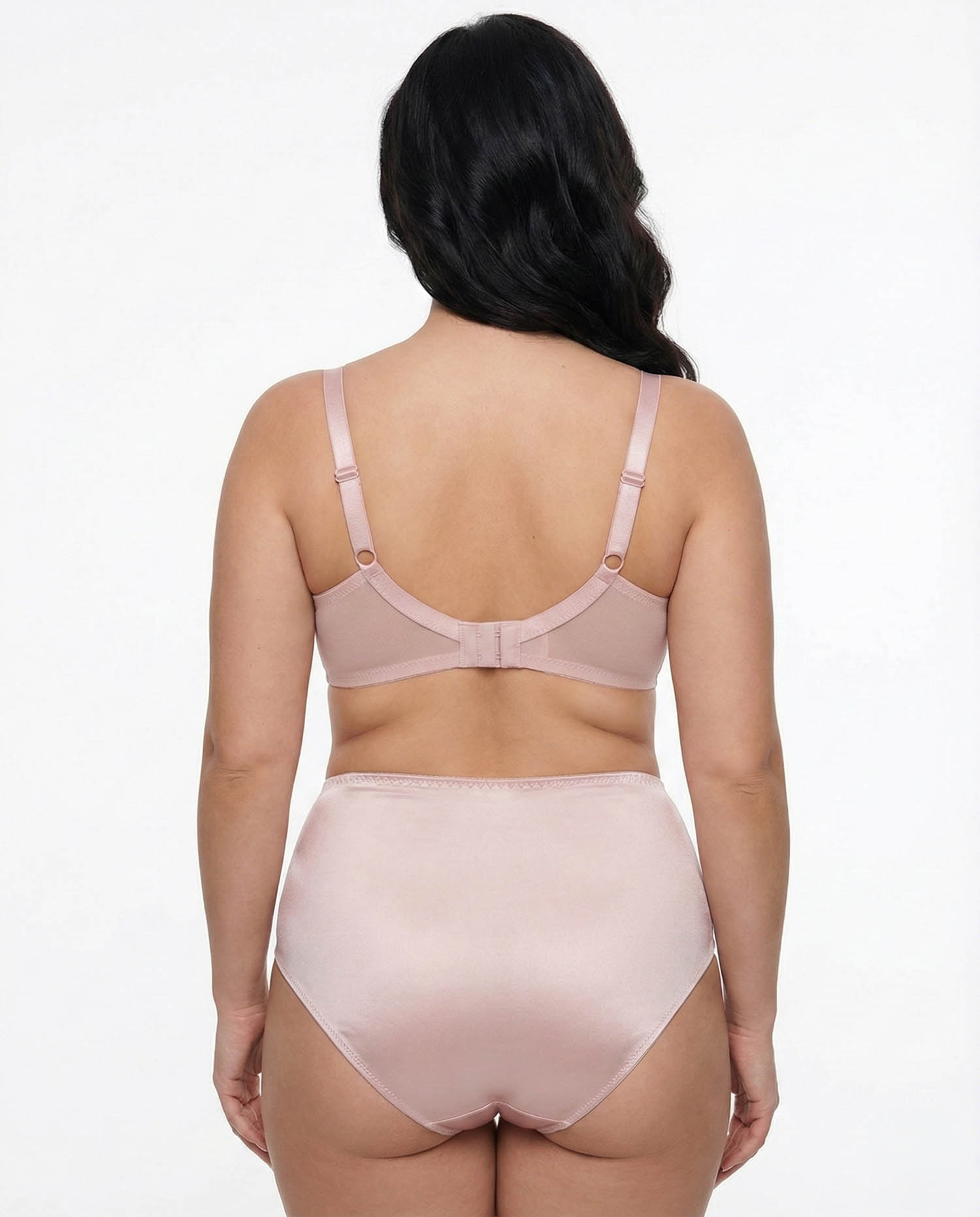 Жіночі труси атлас мікрофібра з вишивкою Wiwi 90012 пудра 4457-1