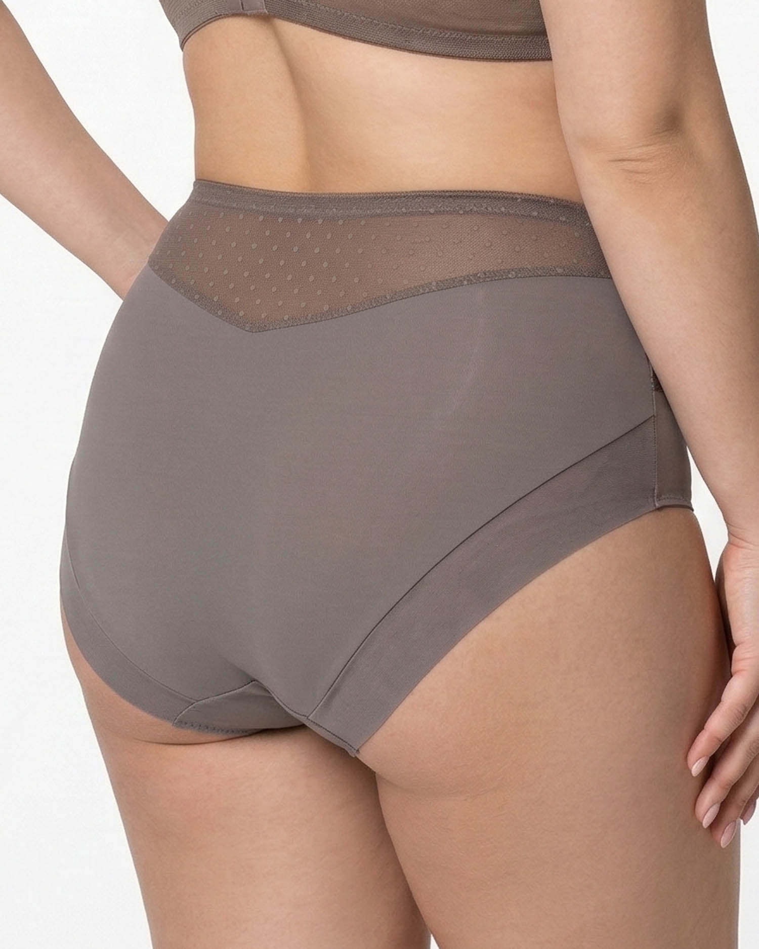 Жіночі труси мікрофібра з вишивкою Wiwi 90013 пудра 4459-1