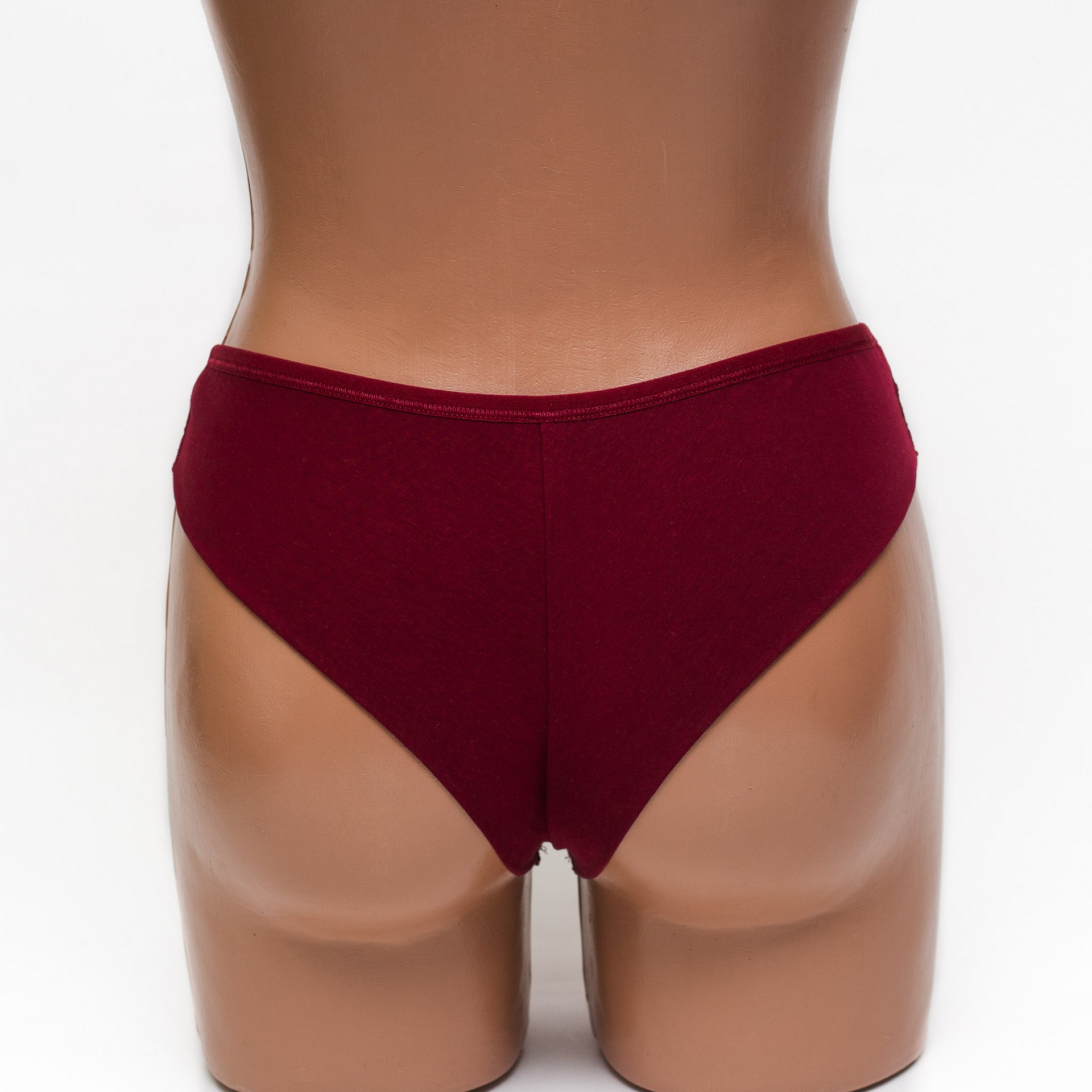 Трусики женские бразилиана хлопок ER and DO бордовые k3400-3
