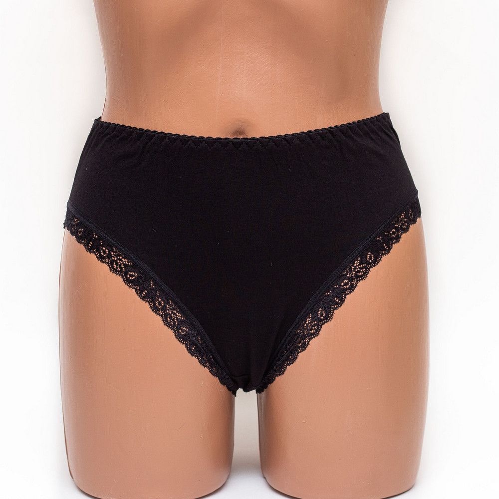 Трусики женские хлопок Mia 061 черные k3381-6