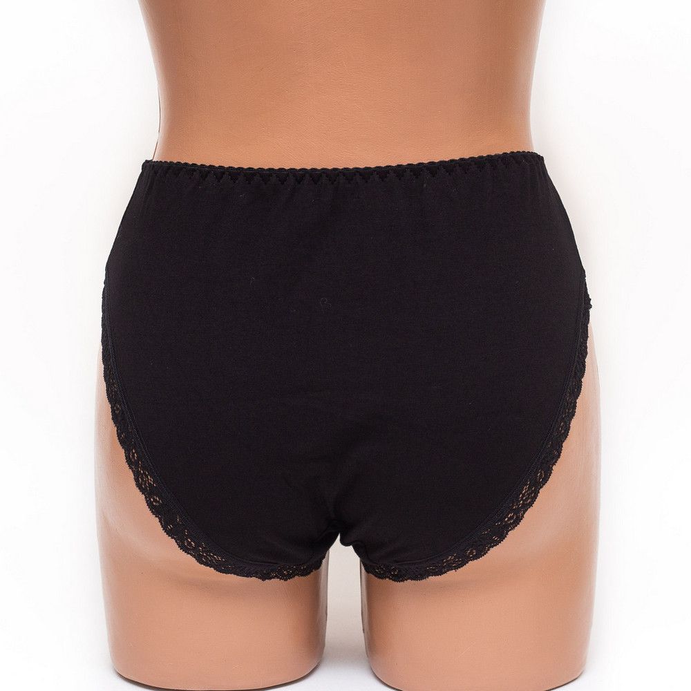 Трусики женские хлопок Mia 061 черные k3381-6