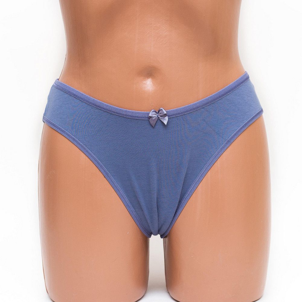 Трусики женские бразилиана хлопок ER and DO цвет джинс k3401-1