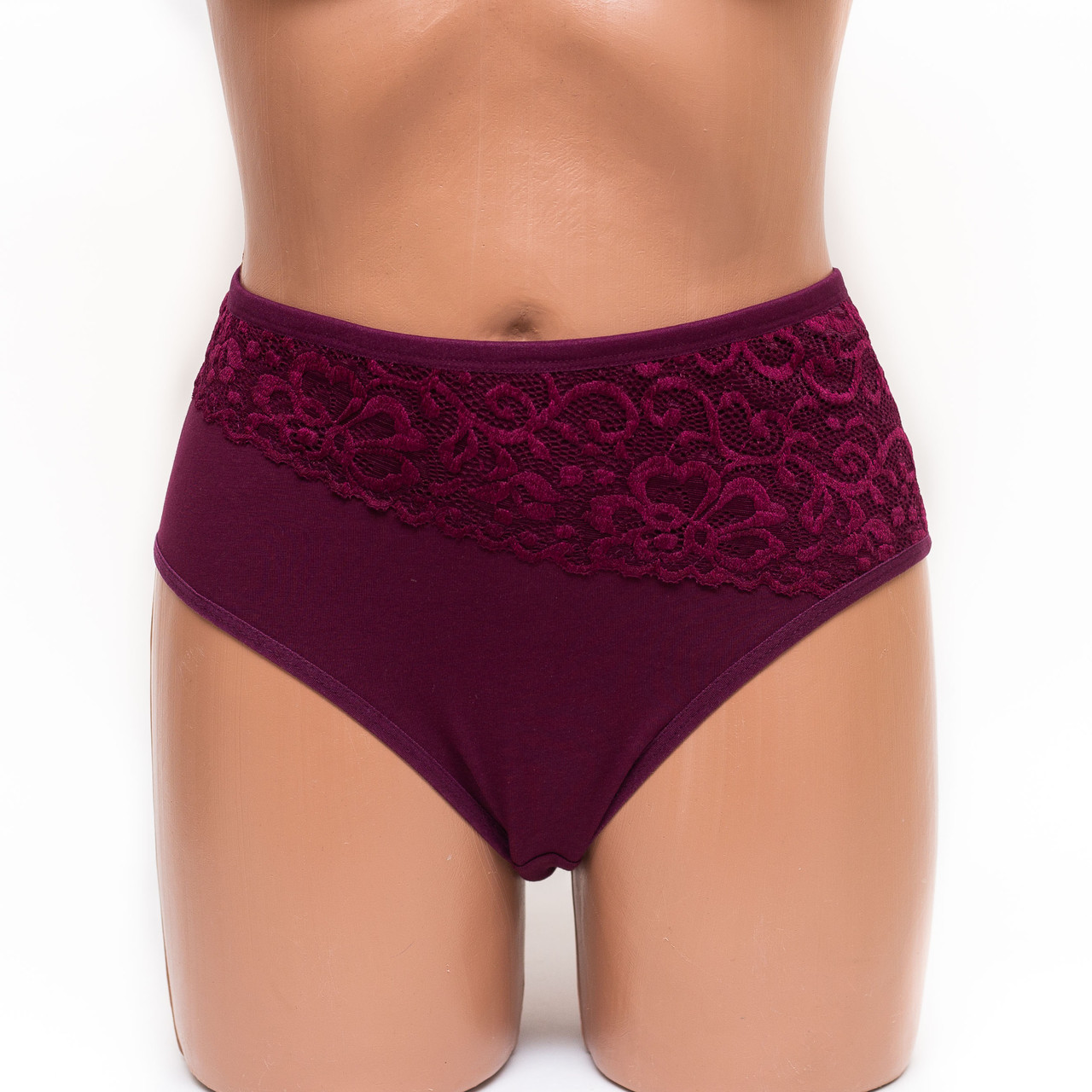 Трусики жіночі сліп бавовна з мереживом MDL 4003 марсала k3449-7 Трусики жіночі сліп бавовна з мереживом MDL 4003 марсала k3449-7