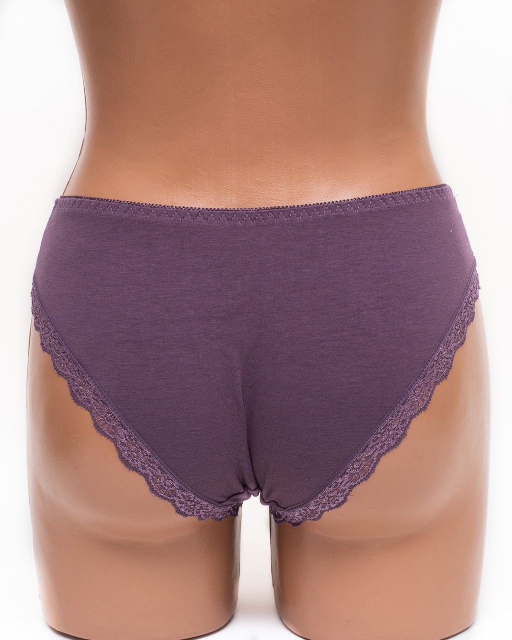 Женские трусики хлопок с кружевом Leonaduty 1865 цвет марсала k3458-3-46