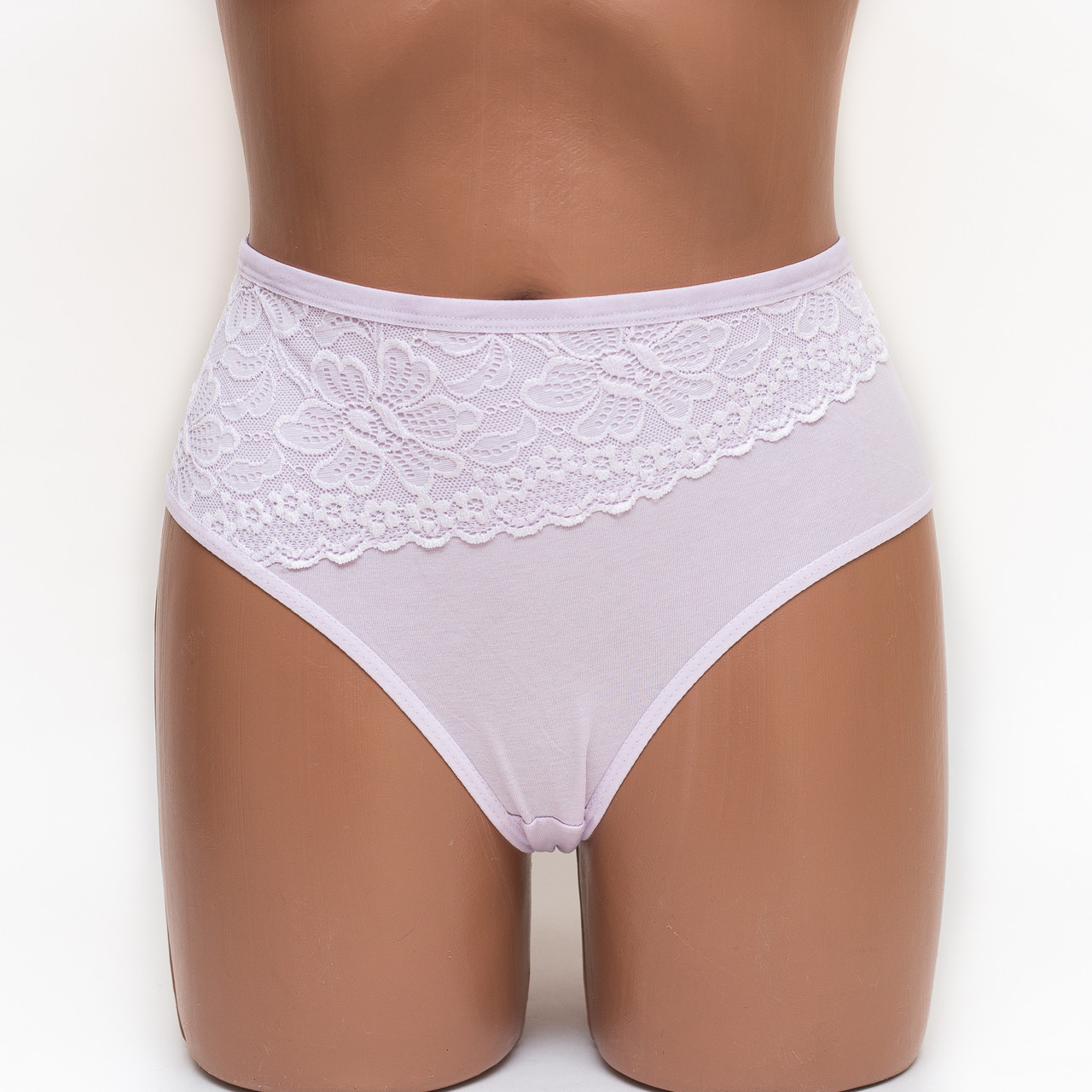 Трусики жіночі сліп бавовна з мереживом MDL 4003 бузкові k3449-11