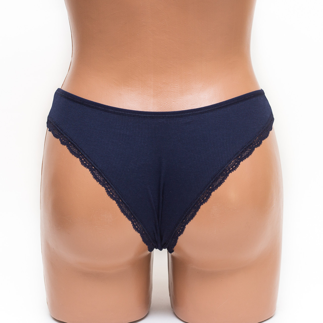 Трусики женские бразилиана хлопок Miss beautiful синие k3485-1