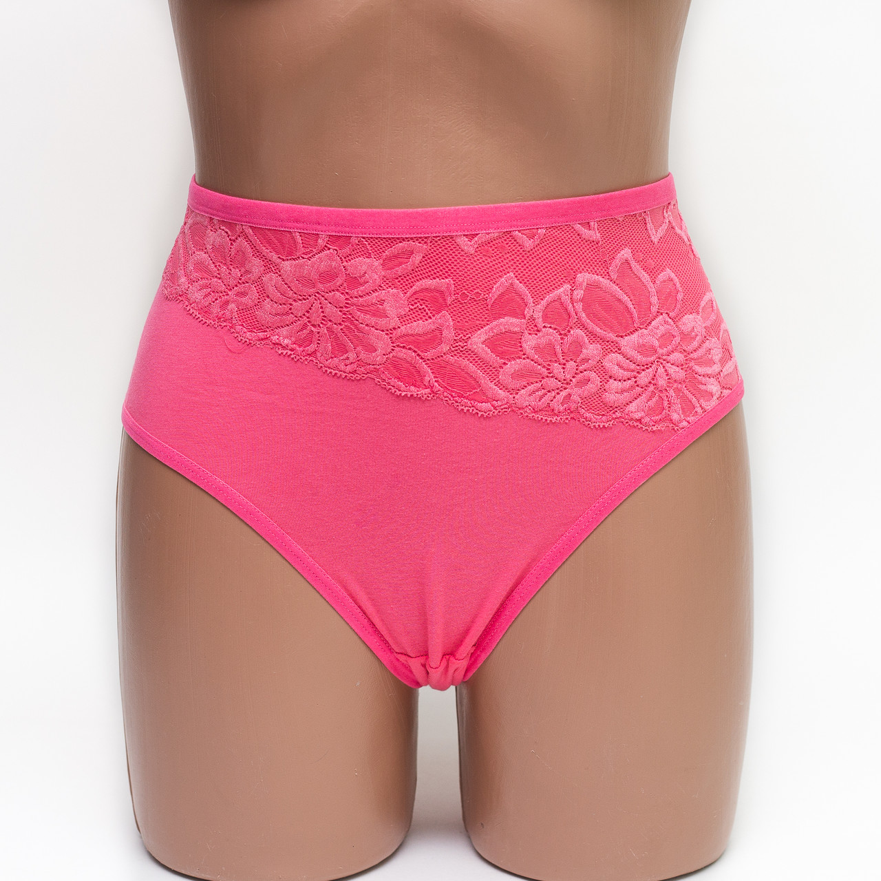 Трусики жіночі сліп бавовна з мереживом MDL 4003 рожеві k3449-12