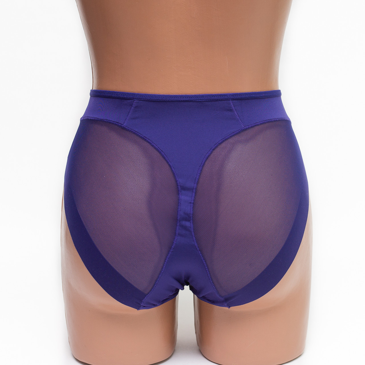 Жіночі коригуючі труси-стрінги мікрофібра із сіткою Lulola 865 сині k3205-2