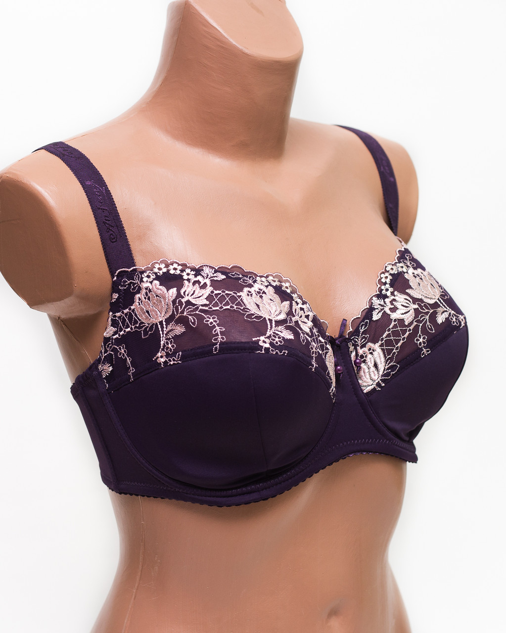 Бюстгальтер з вишивкою Anfen 5-705 фіолетовий 5-705-1