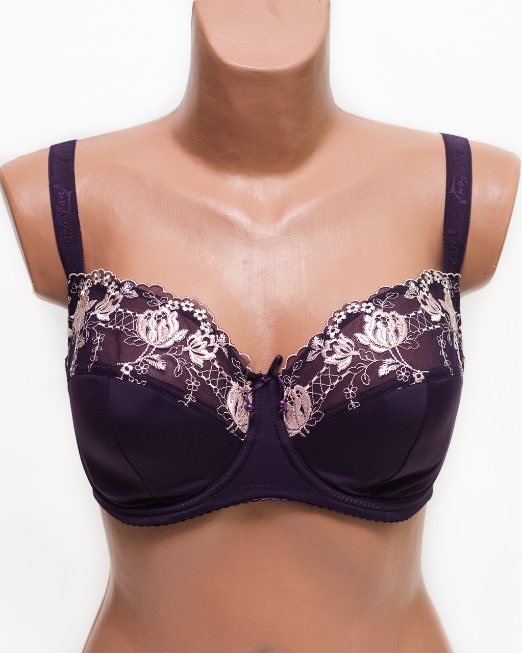 Бюстгальтер з вишивкою Anfen 5-705 фіолетовий 5-705-1