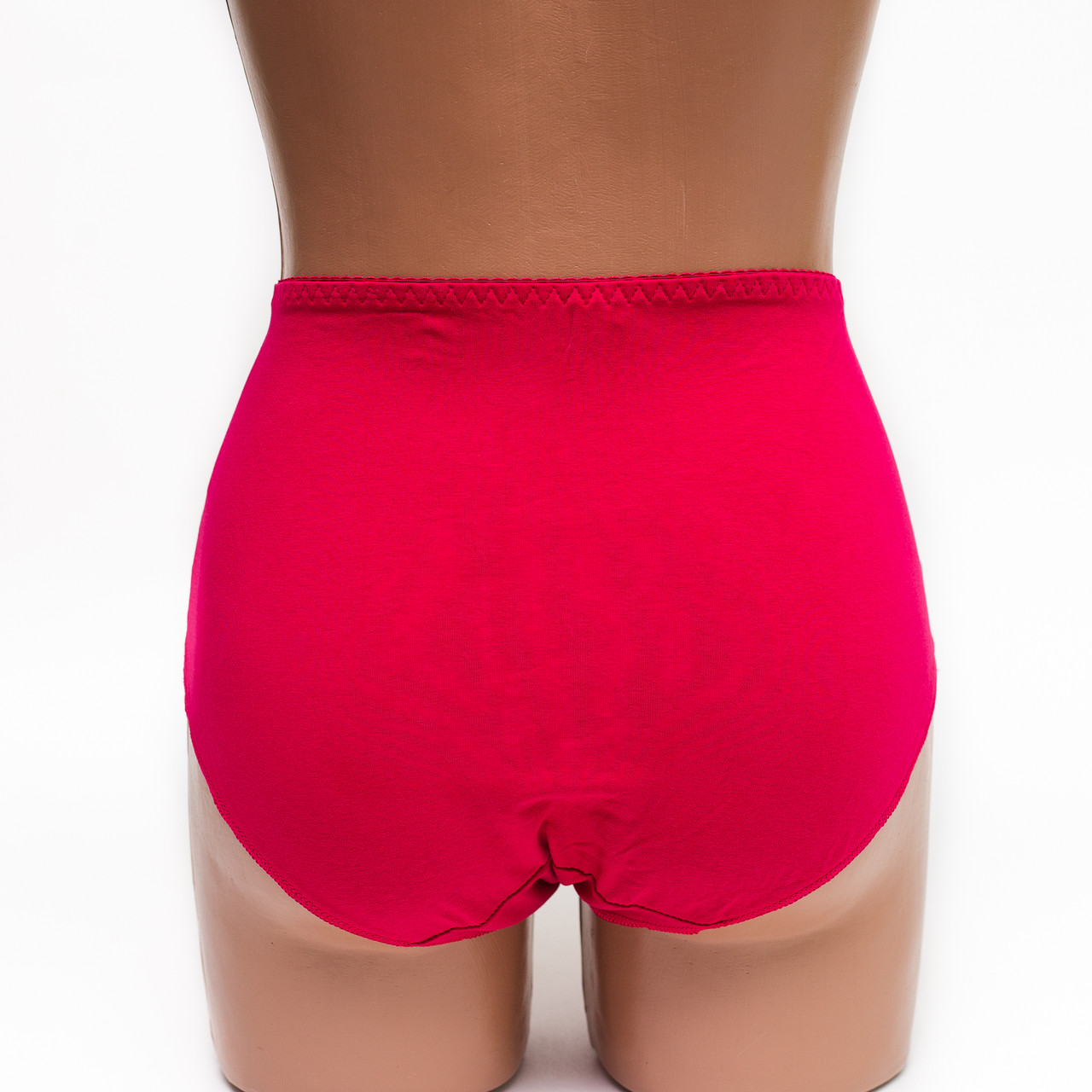 Женские трусики хлопок с кружевом Biweier 808 малиновые k3540-7